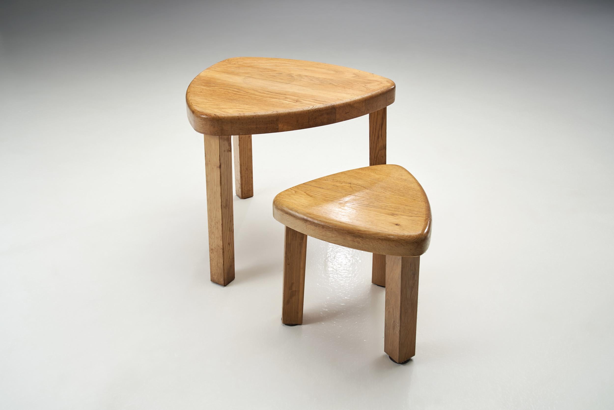 Scandinavian Solid Wood Nesting Tables, Scandinavia ca 1970s For Sale 5