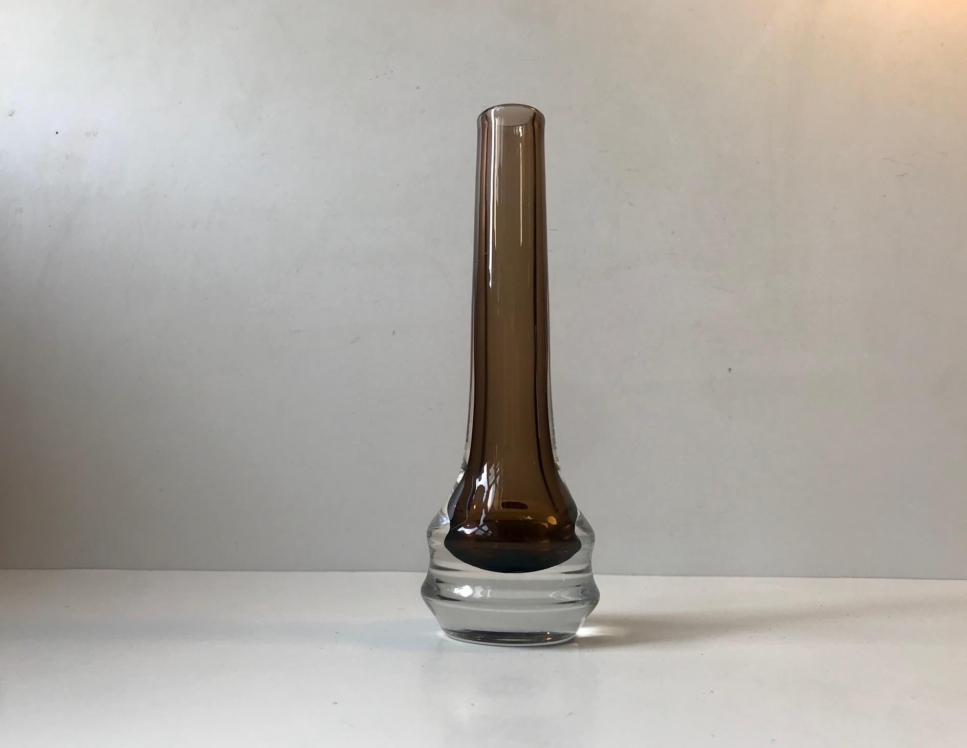 Scandinavian Sommerso Glass Vase by Josef Schott for Smålandshyttan, 1960s In Good Condition For Sale In Esbjerg, DK