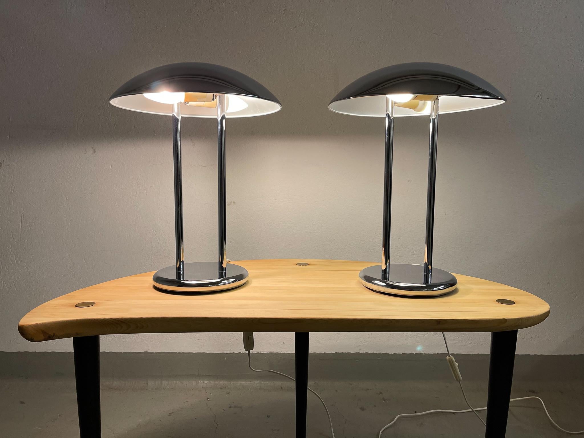 Scandinavian Space Ace Style Pair of Table Lamps Ikea, Sweden, 1980s 3