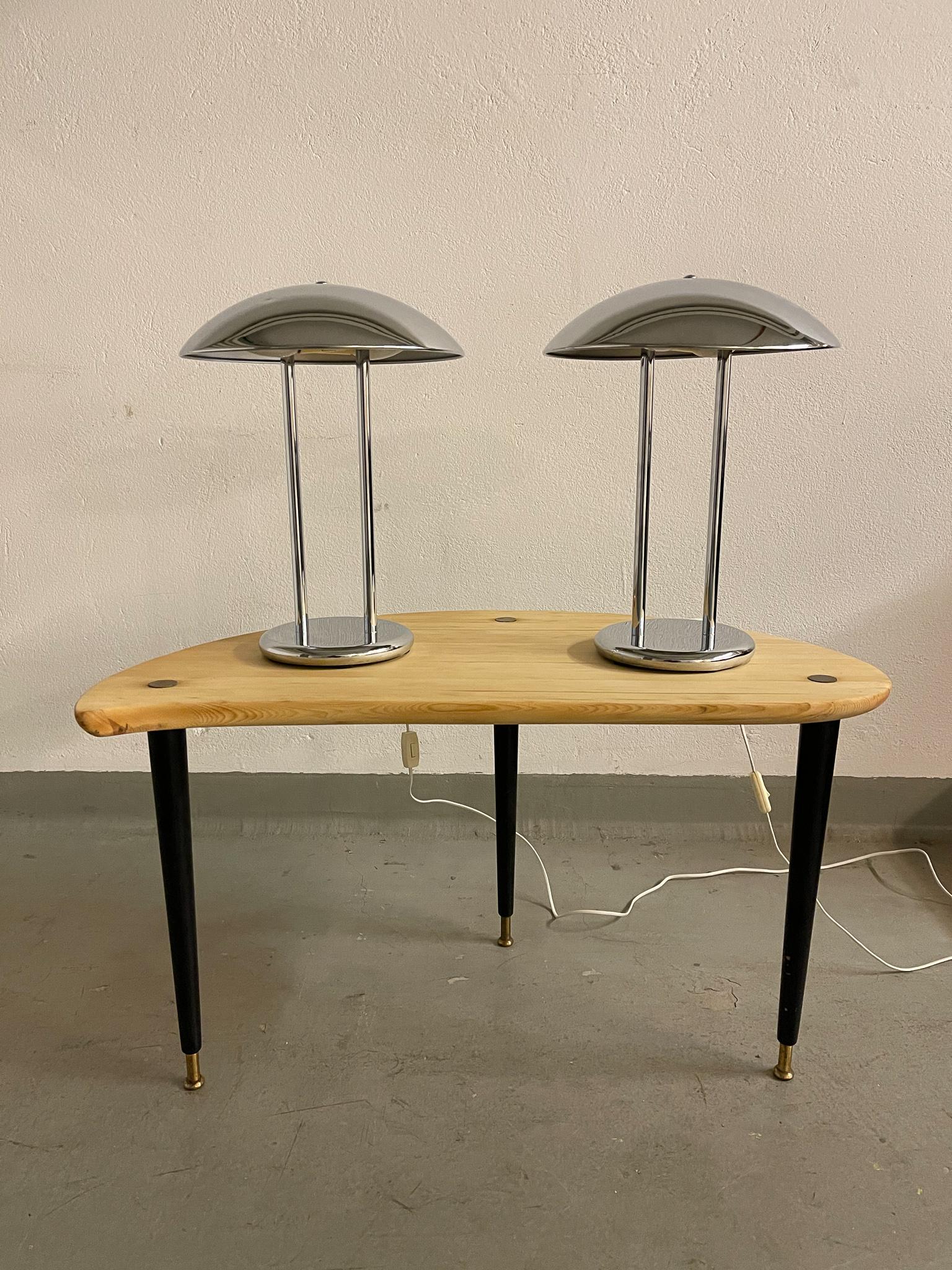 Scandinavian Space Ace Style Pair of Table Lamps Ikea, Sweden, 1980s 4