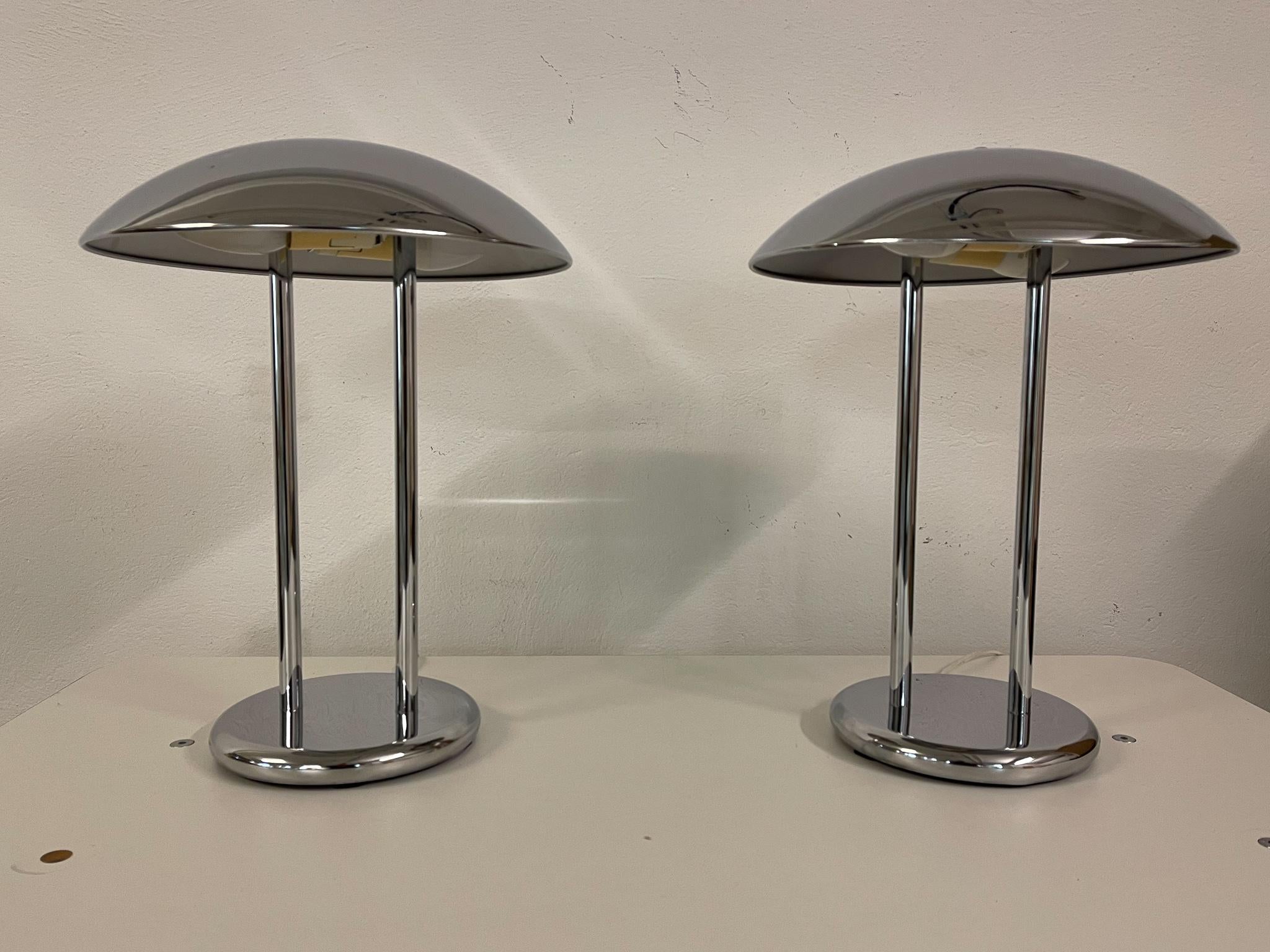Space Age Scandinavian Space Ace Style Pair of Table Lamps Ikea, Sweden, 1980s