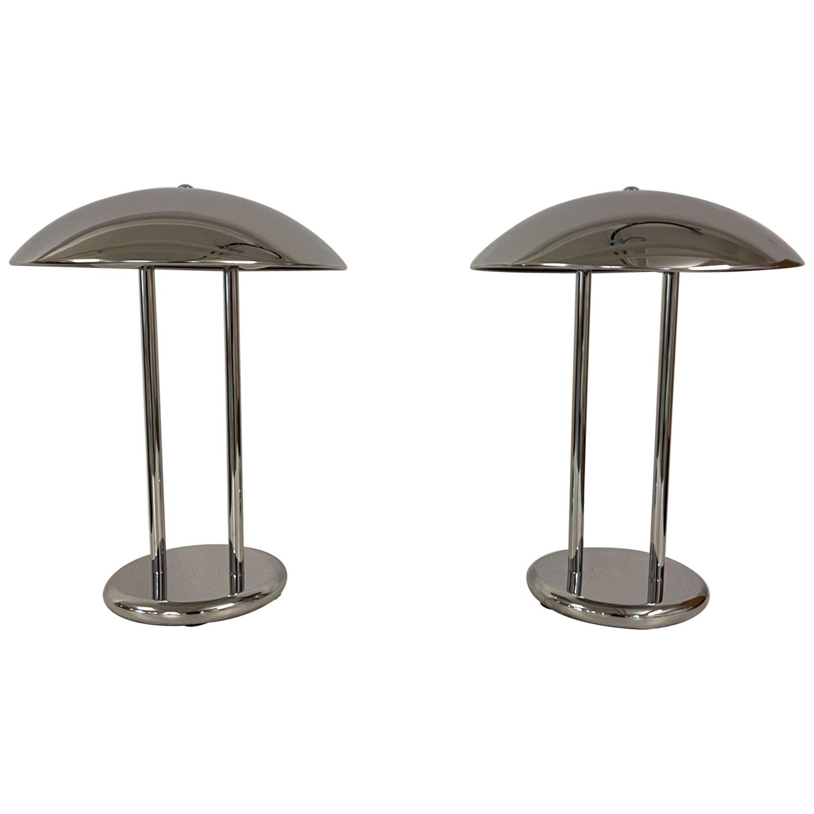 Scandinavian Space Ace Style Pair of Table Lamps Ikea, Sweden, 1980s