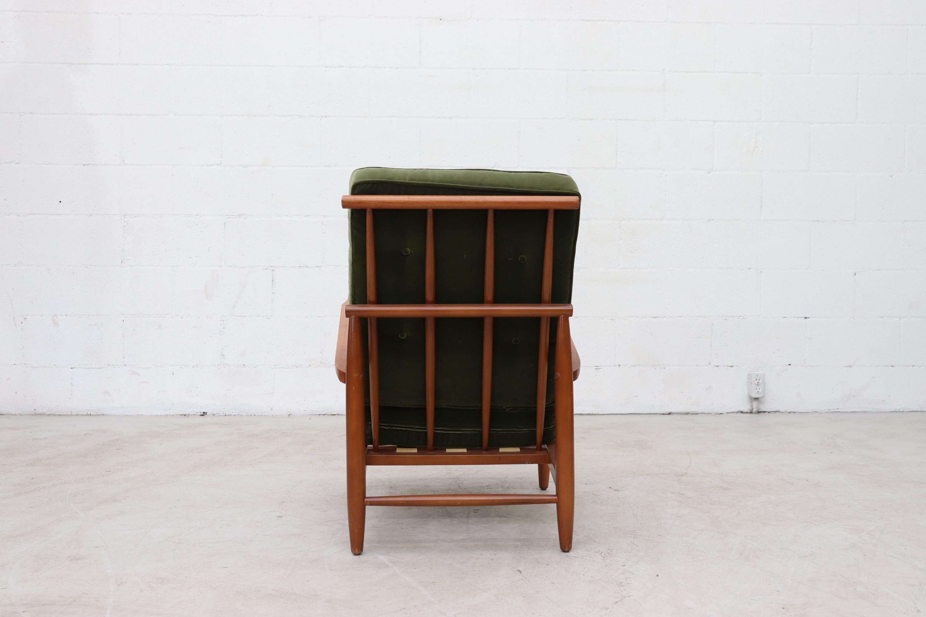 Swedish Scandinavian Spindle Back Lounge Chair