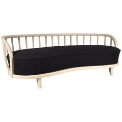 Scandinavian Spokeback Sofa, 1940s