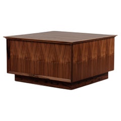 Mesa de centro cuadrada escandinava, caja de almacenaje
