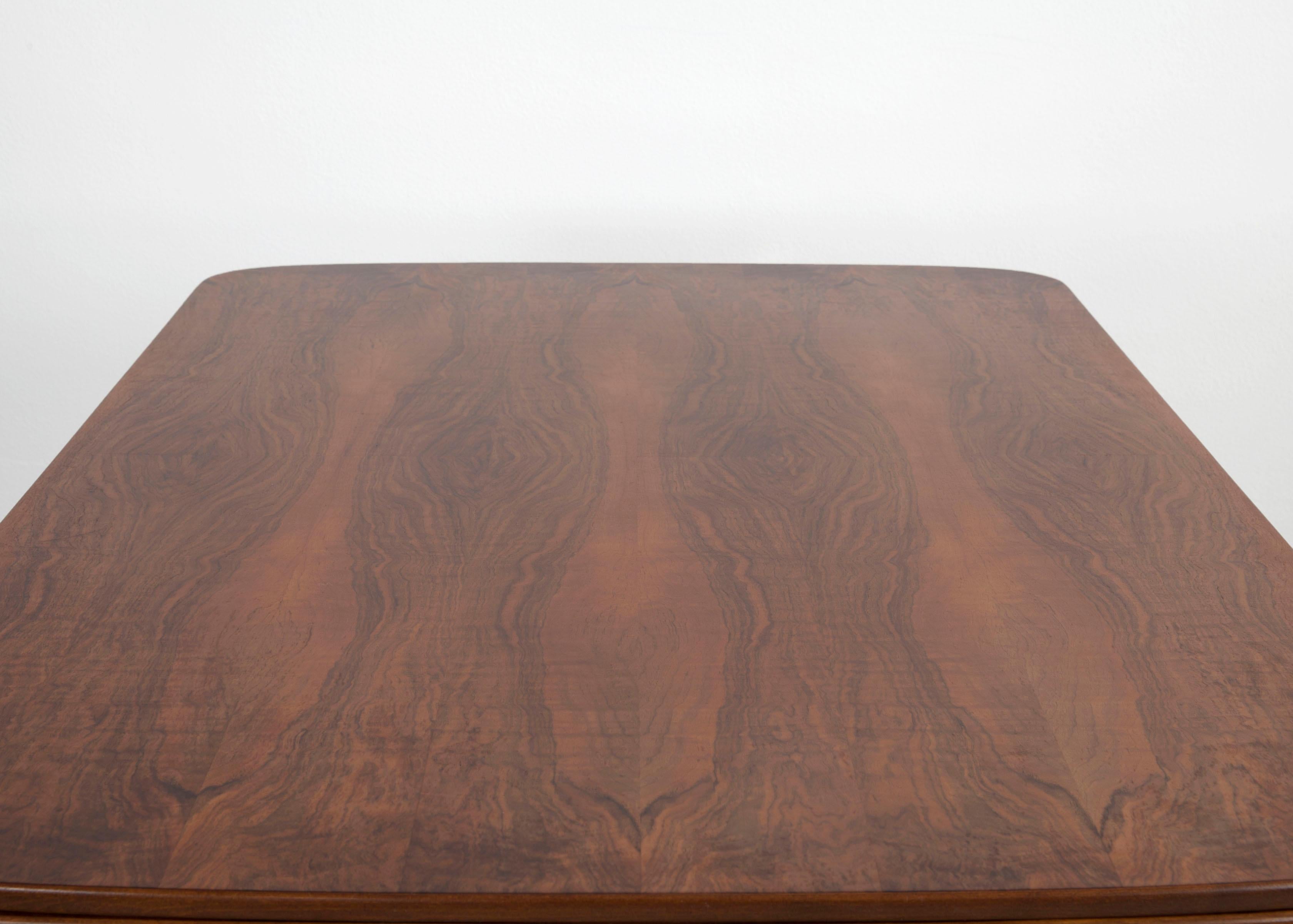 Scandinavian Stained Beechwood Extendable Table, 1960s For Sale 3