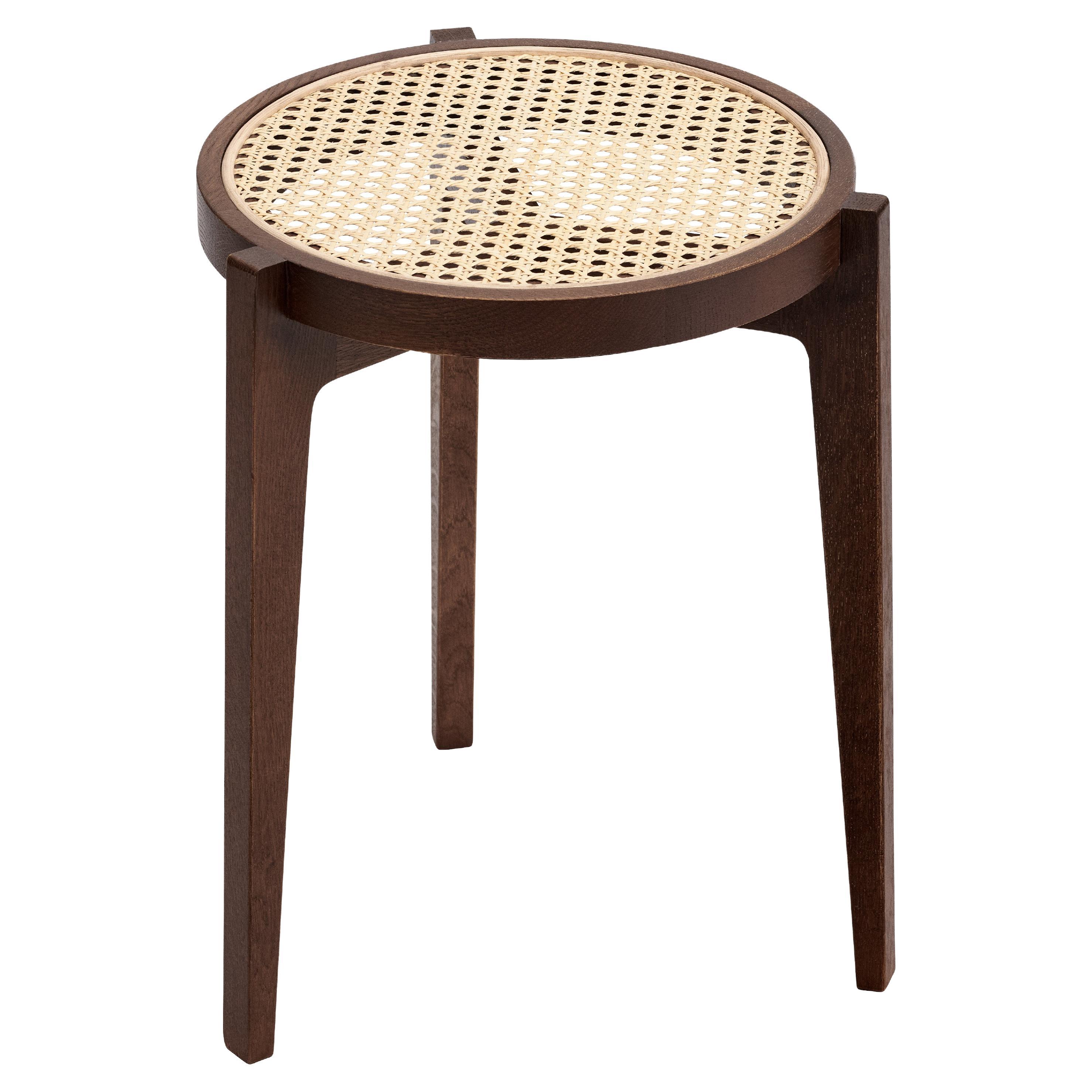 Scandinavian Stool 'Le Roi' by Norr11, Dark Smoked Oak (in stock) For Sale