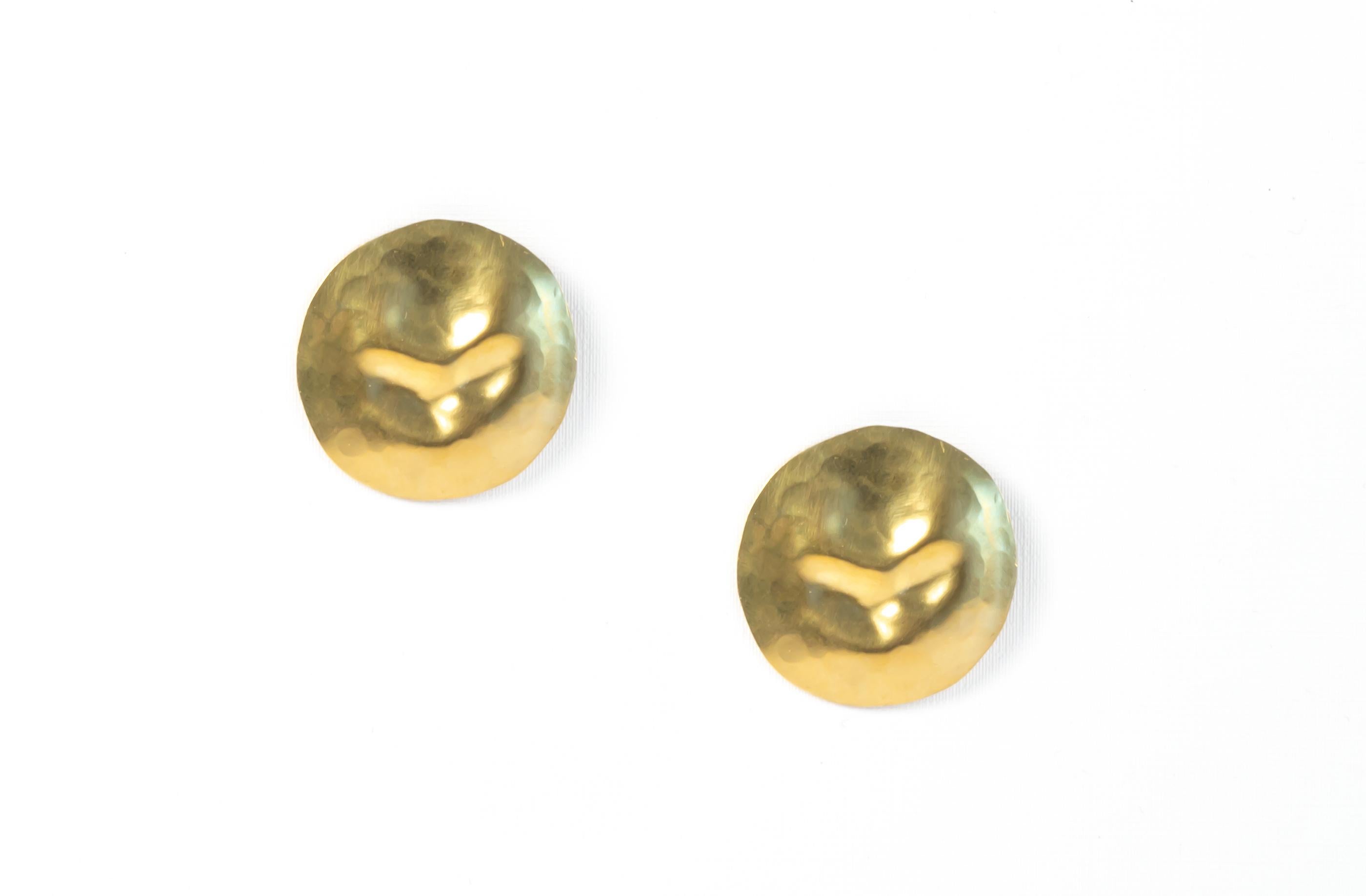 Modernist Scandinavian Stud Earrings in Brass by Hedvig Sommerfeldt, 2017 For Sale