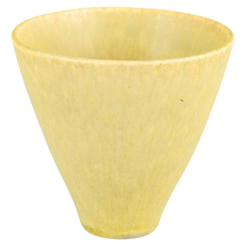 Scandinavian studio potter, likely Gustavsberg. Miniature ceramic vase, 1960s.