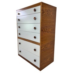 Scandinavian Style 1970s, 1980s Design Wooden and Ivory Lacquer Chest of Drawer