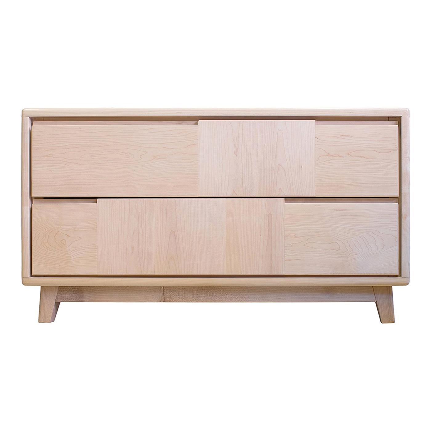 Scandinavian-Style 2-Drawer Maple Dresser