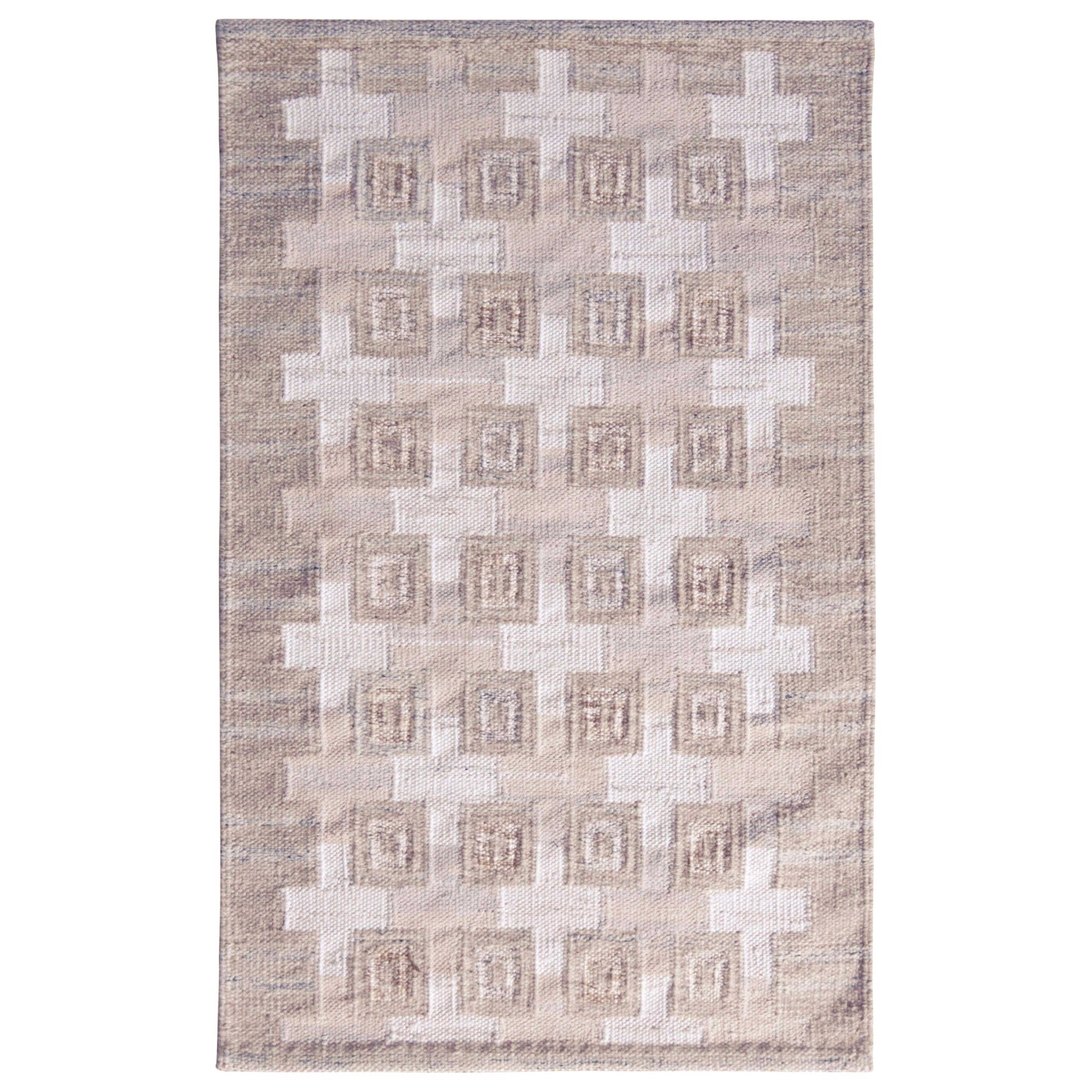 Rug
Kilim
s Scandinavian Style Beige White Geometric Custom Pattern