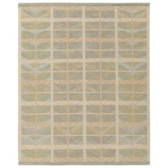 Kilim personalizzato in stile scandinavo in beige, verde e blu di Rug & Kilim - 5x8
