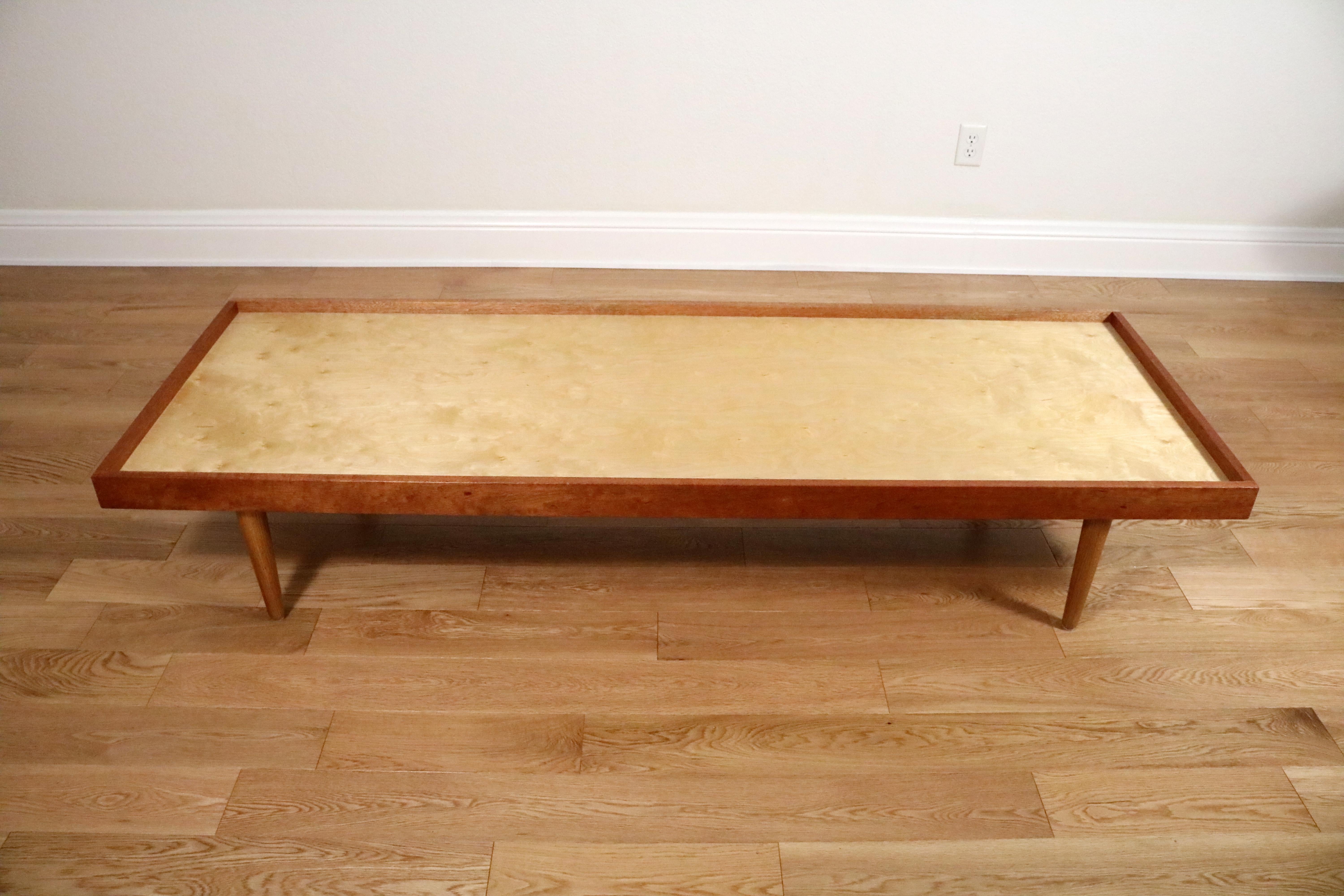 Hans Wegner Style Daybeds in Grey Wool on White Oak and African Mahogany Frames 1