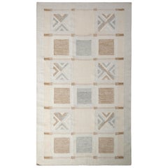 Rug & Kilim's Scandinavian Style Flat-Weave Beige Brown Geometric