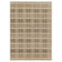 Rug & Kilim Hemp in stile scandinavo in beige e marrone con motivo geometrico