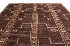 Rug & Kilim's Scandinavian Style Inspired Hand Knotted Contemporary Geometric