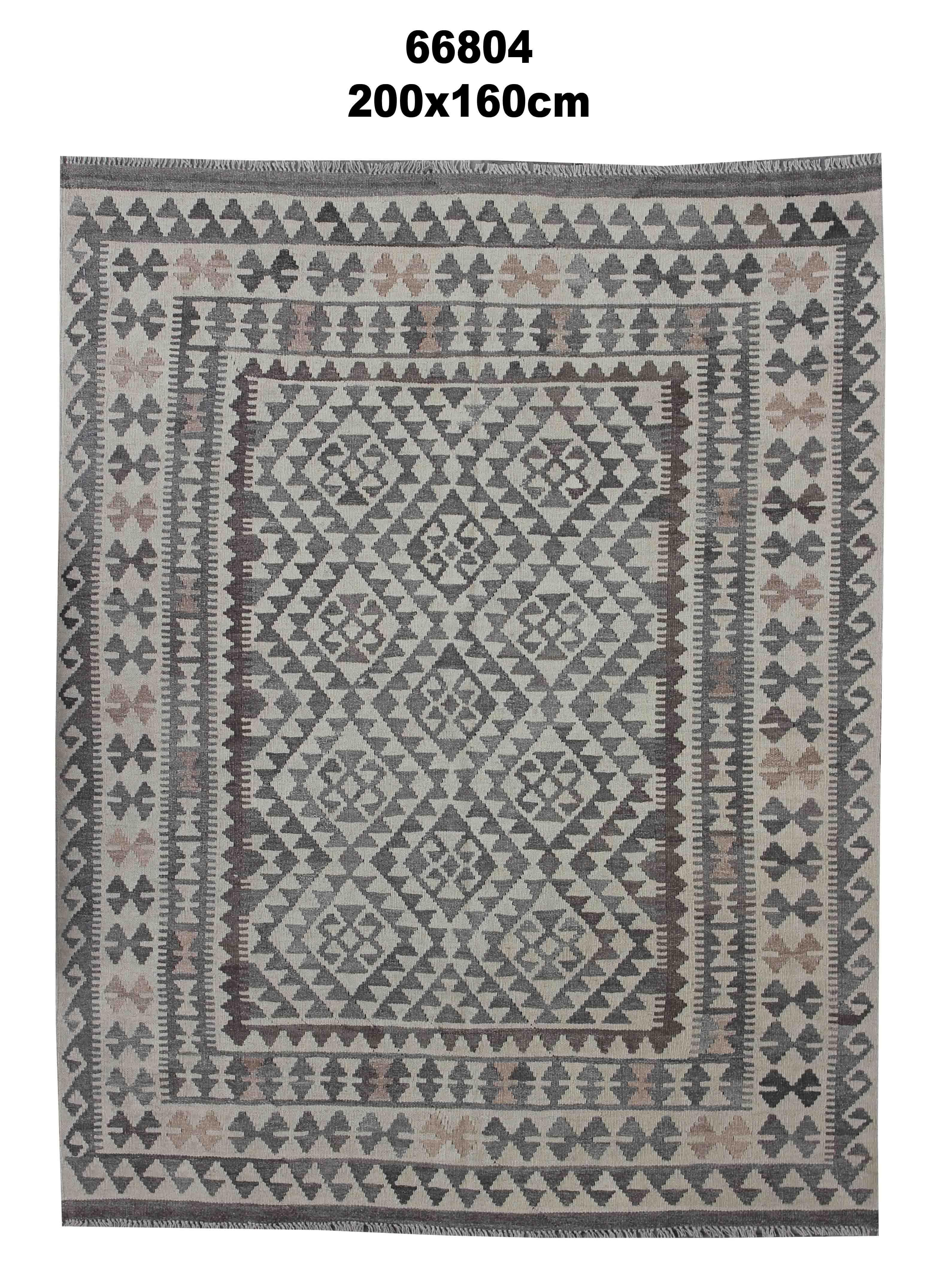 Scandinavian Style Kilim Rug Handmade Carpet Coffee Brown Geometric Rug For Sale 6