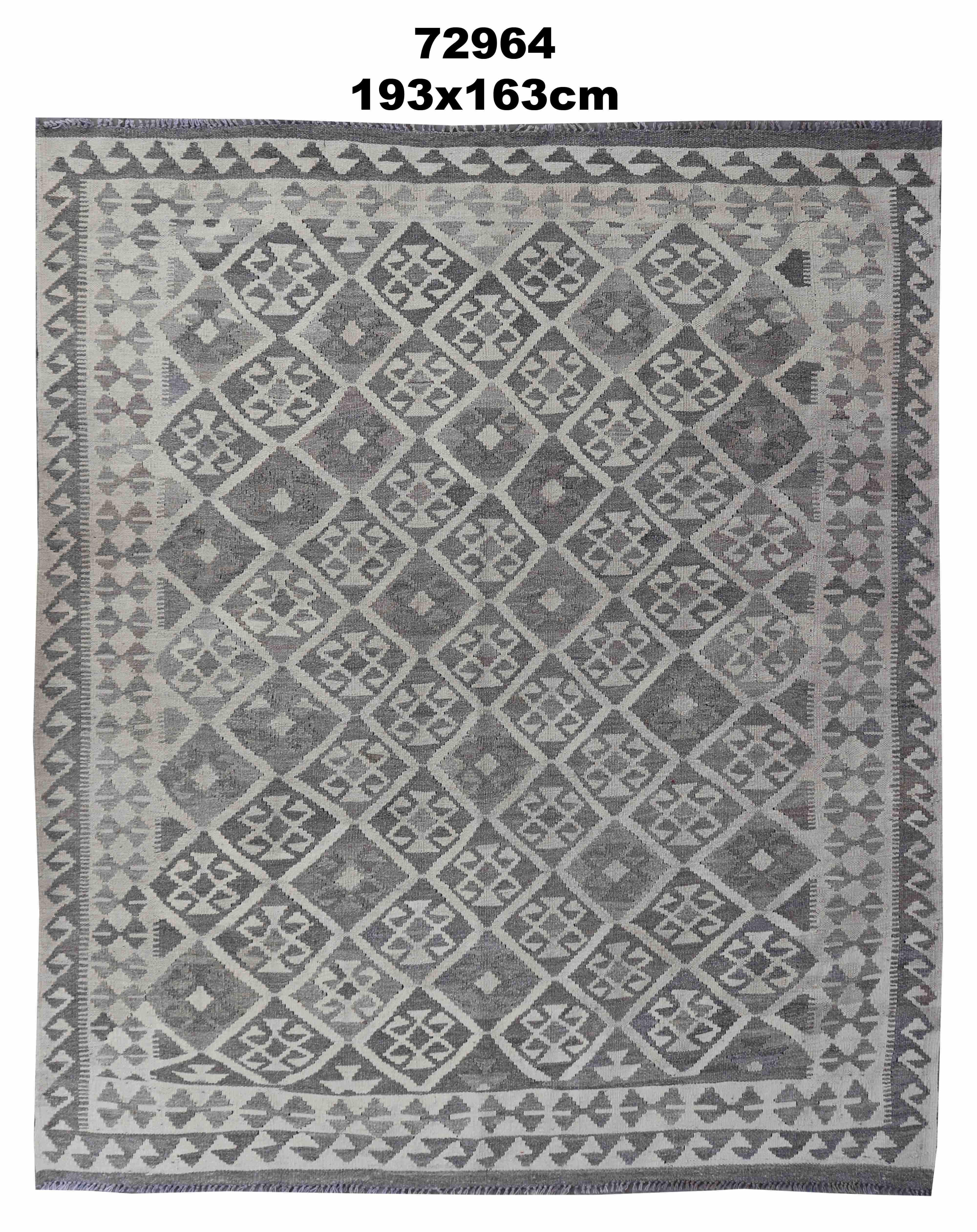 Scandinavian Style Kilim Rug Handmade Carpet Coffee Brown Geometric Rug For Sale 11