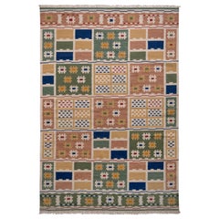 Scandinavian Style Kilim Rug in Multi-Color Geometric Pattern by Rug & Kilim