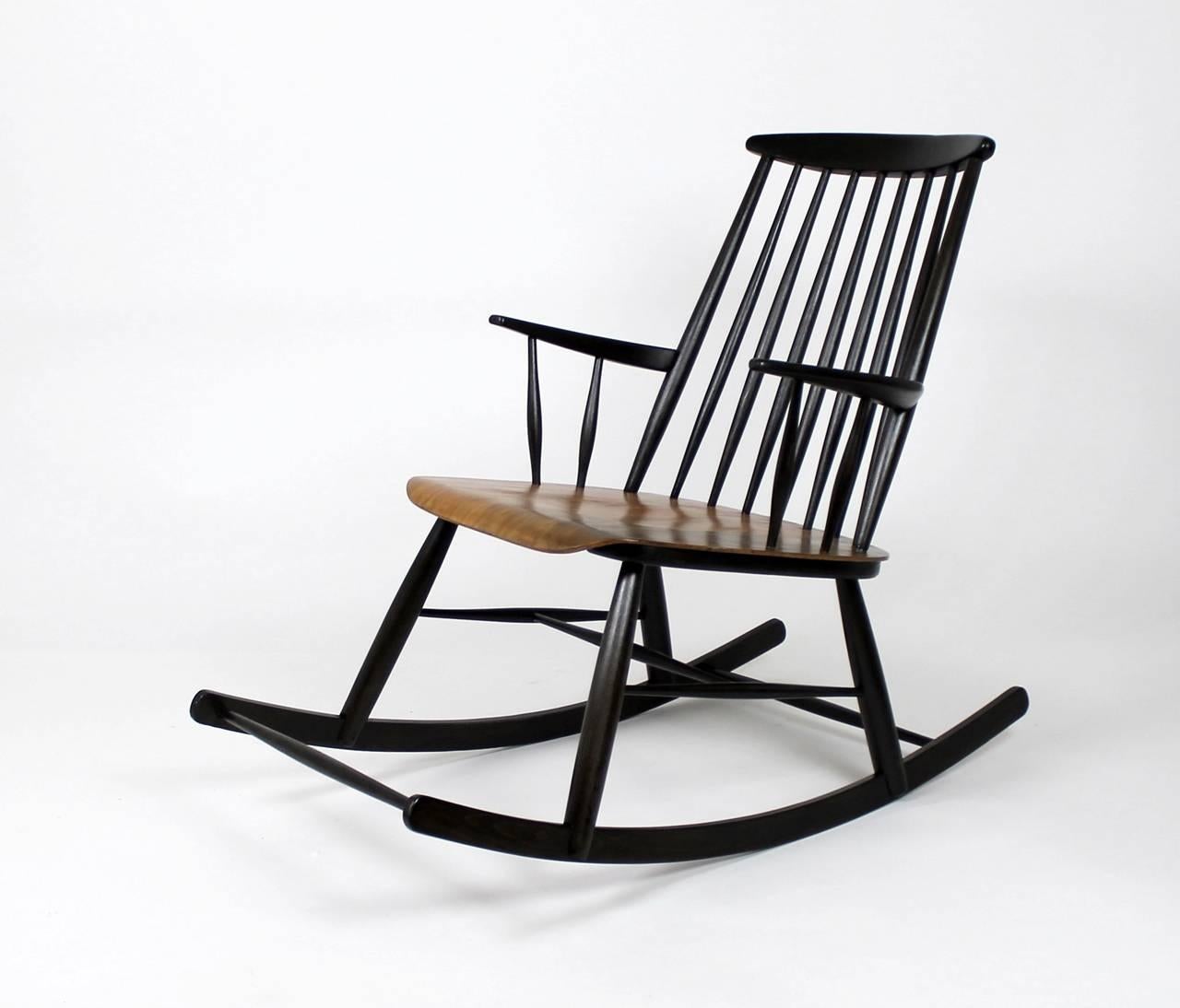 Scandinavian Style Rocking Chair, 1960s For Sale 4