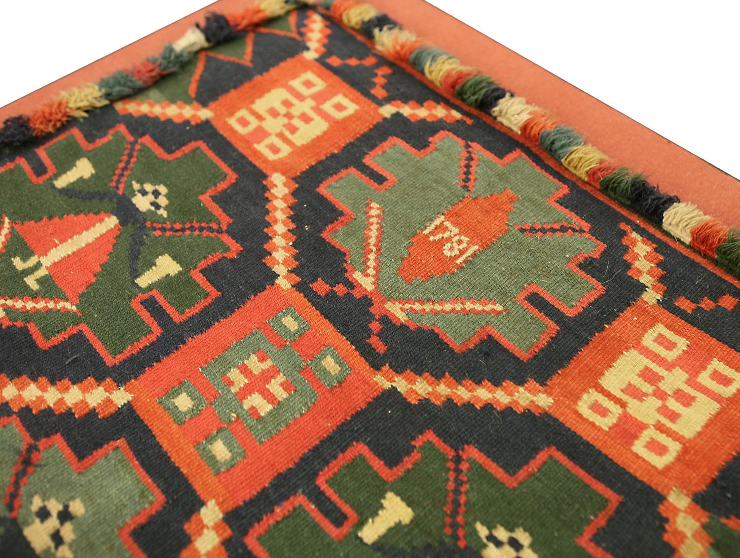 Hand-Knotted Scandinavian Style Rollakan Textile  Scandi Style For Sale