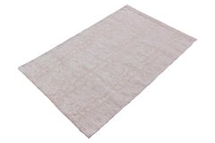 Teppich & Kelim-Teppich im skandinavischen Stil mit geometrischem Beige- und Silbergrau-Muster