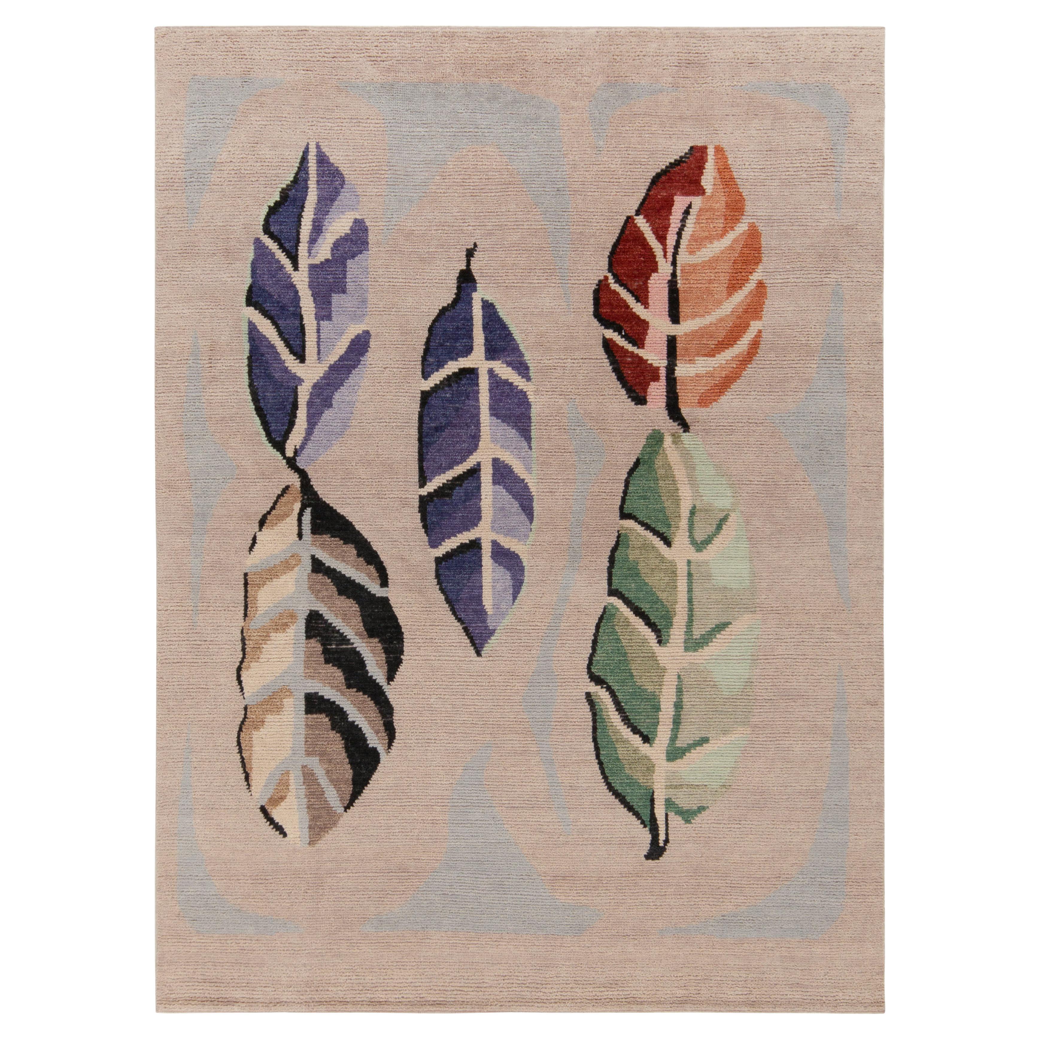Tappeto in stile scandinavo Rug & Kilim in beige, motivo floreale multicolore