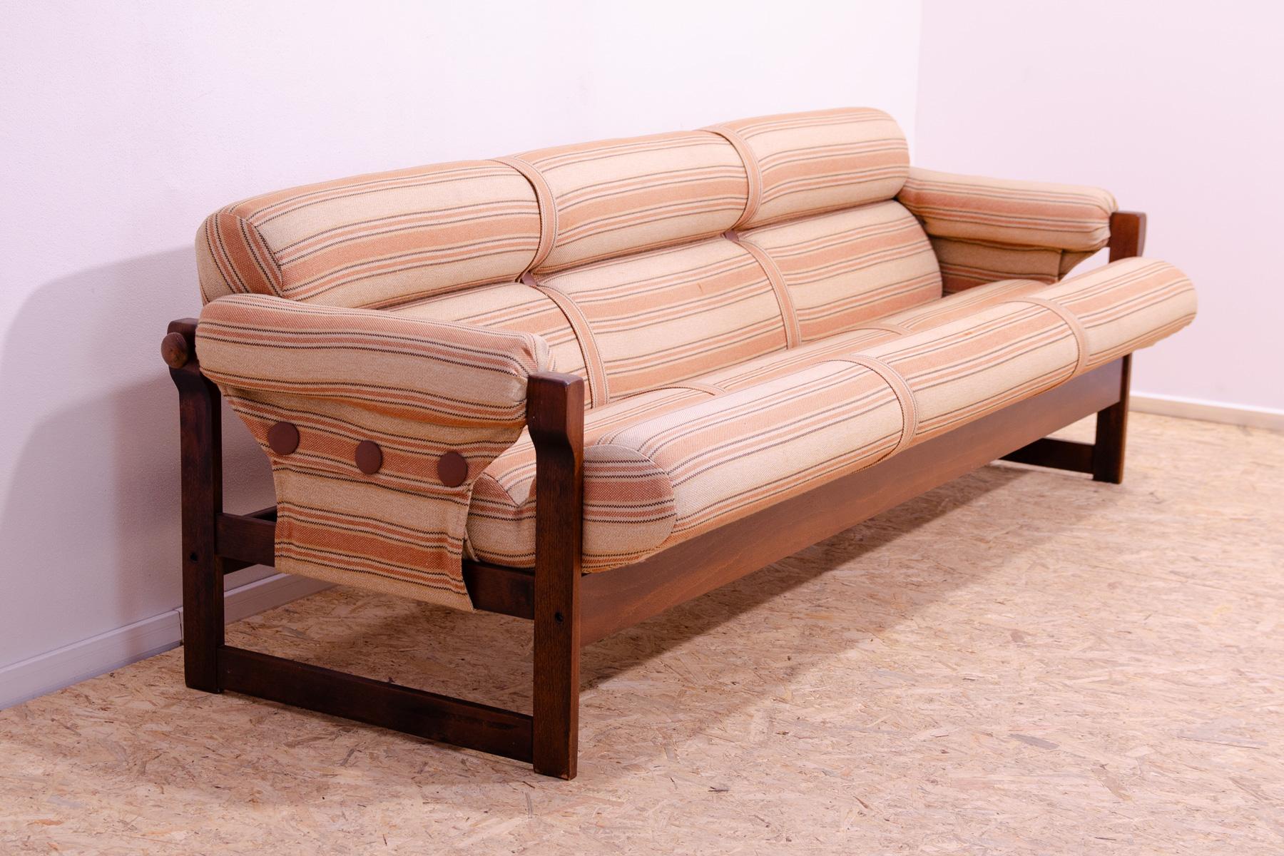 Scandinavian style sofabed by HIKOR Písek, 1980’s, Czechoslovakia In Good Condition In Prague 8, CZ