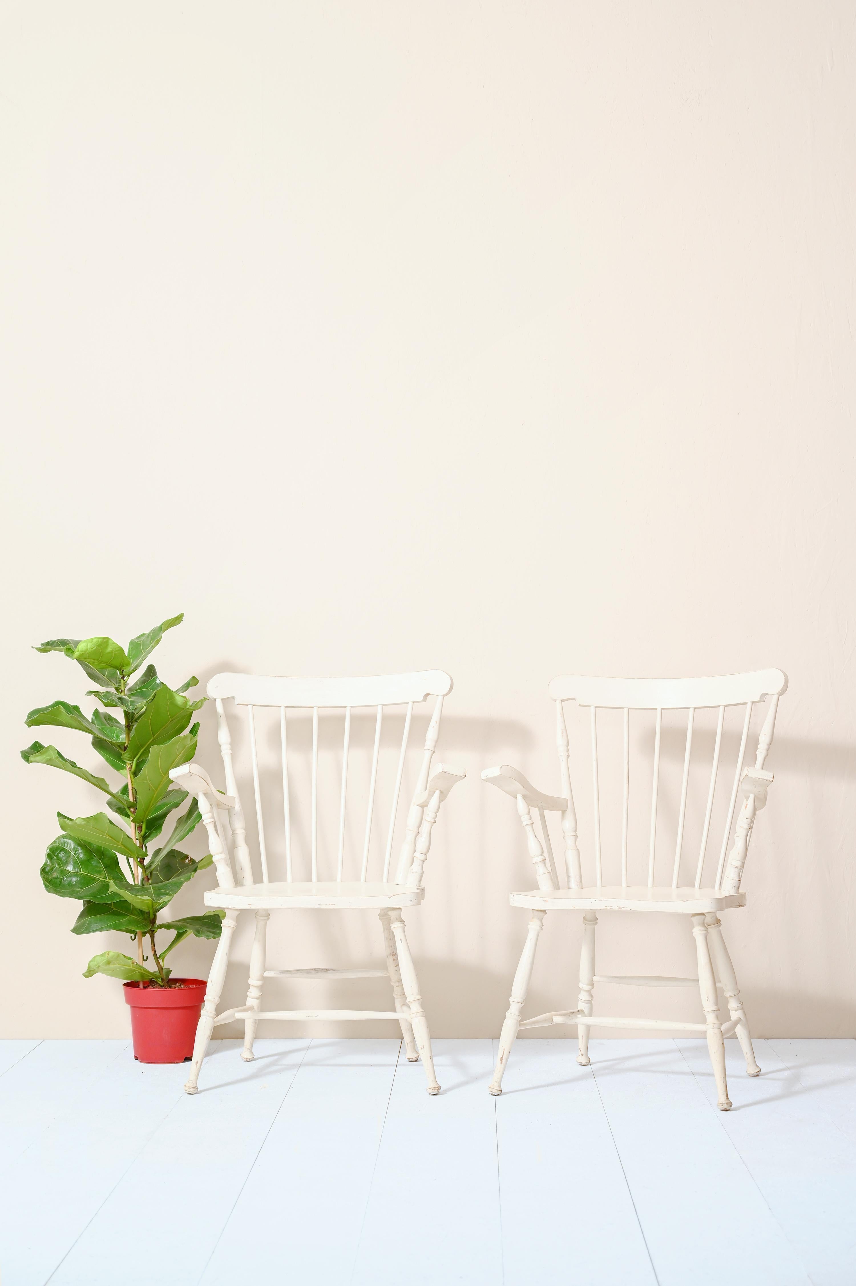 Scandinavian-Style White Chairs 2