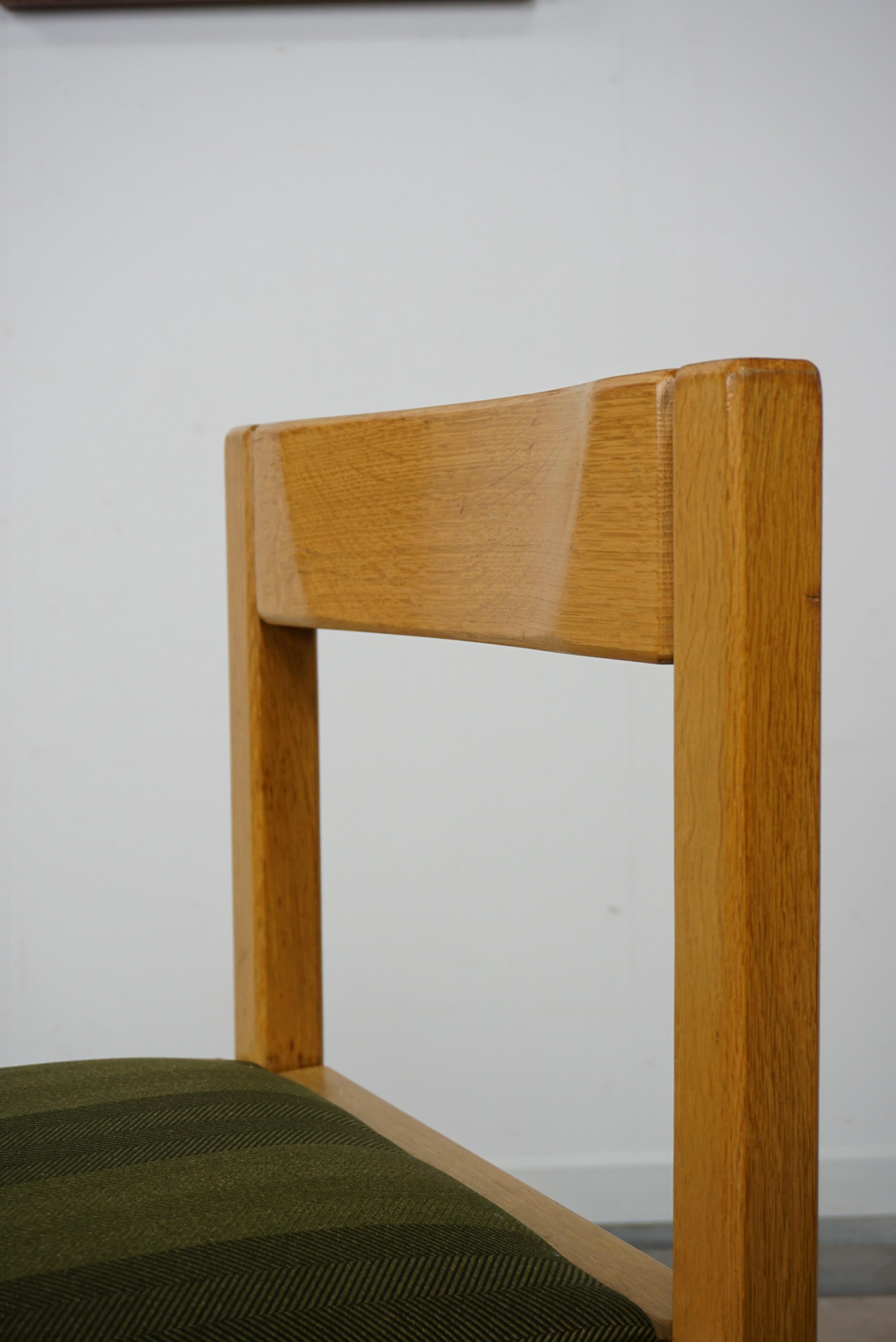 Ensemble de 6 chaises de salle à manger en bois et tissu de style scandinave en vente 11