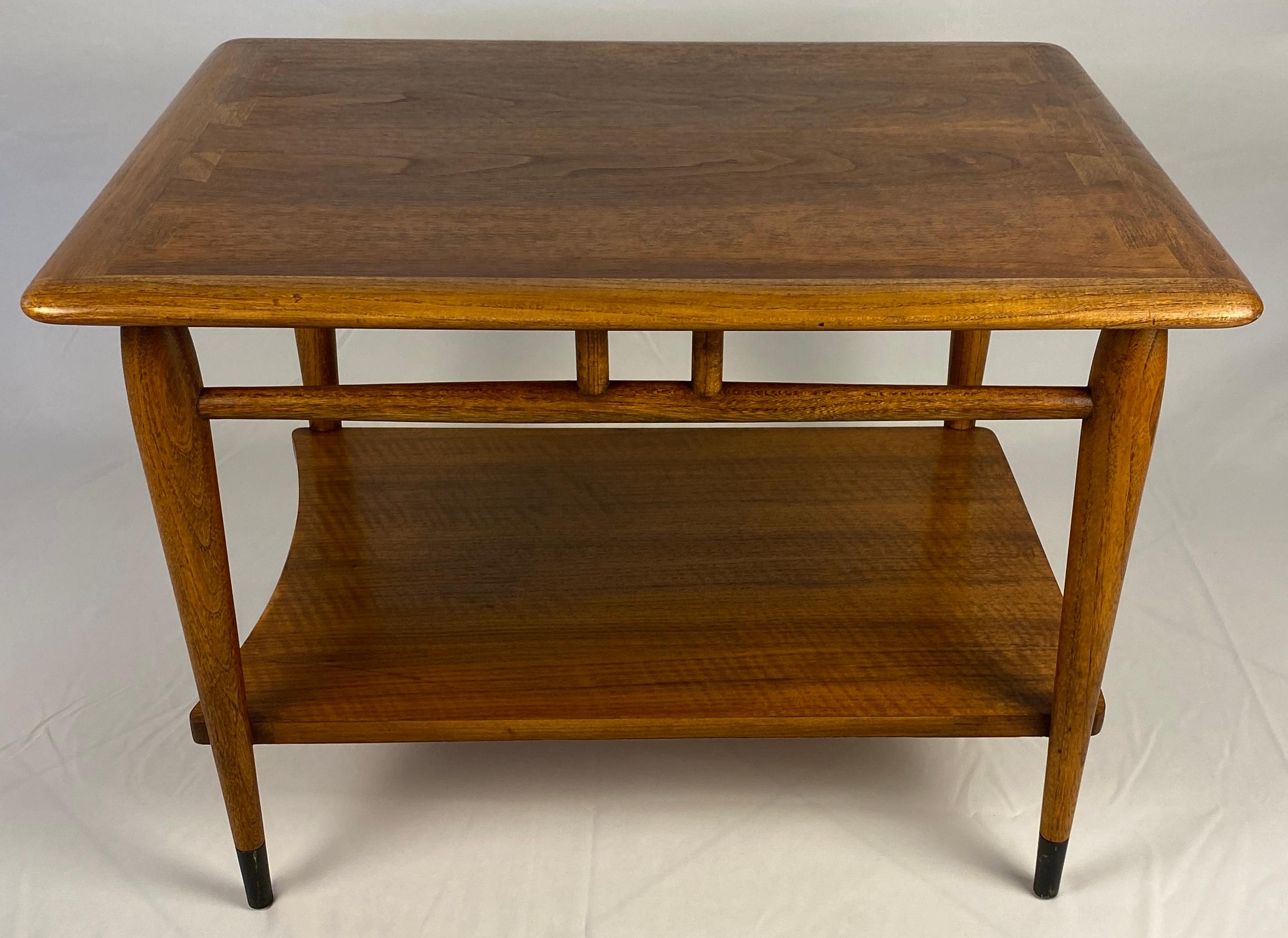 Scandinavian Style Wooden Coffee Table or End Table with Bottom Shelf For Sale 1