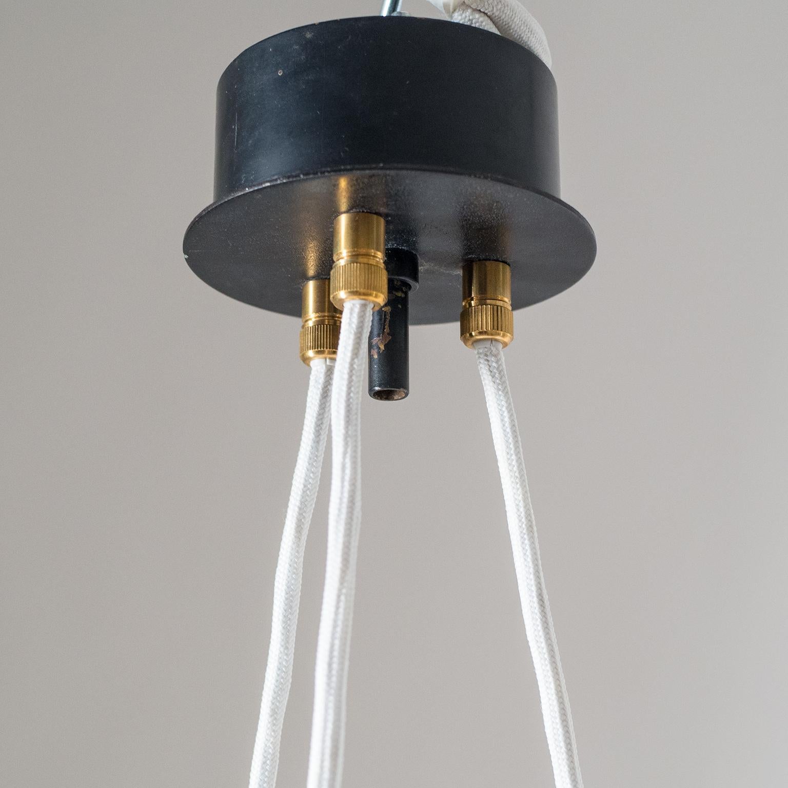 Mid-20th Century Scandinavian Suspension Light, 1960s, Red, Yellow and White For Sale