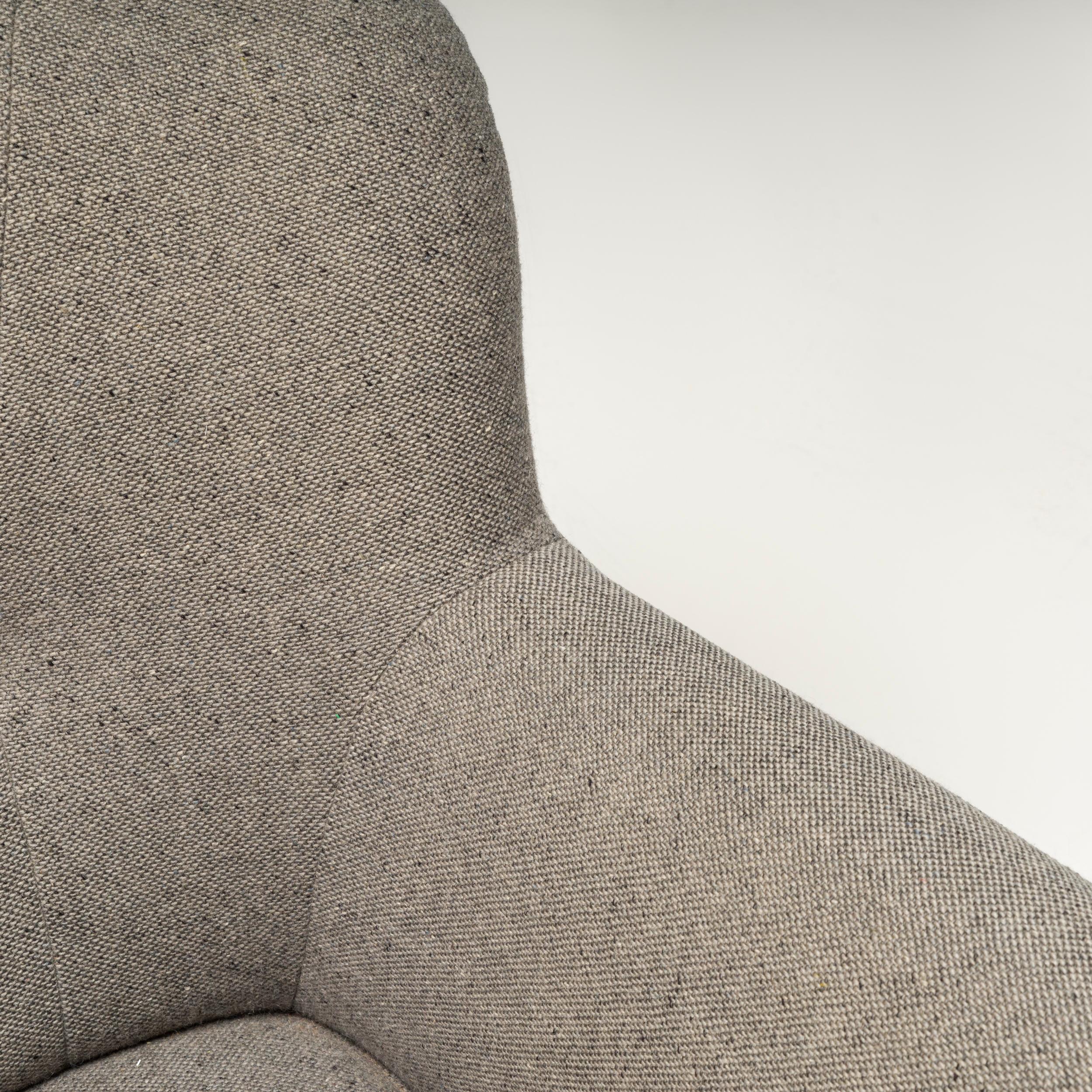 Pine Scandinavian Swedese by Claesson Koivisto Rune Nova Grey Fabric 2 Seat Sofa For Sale