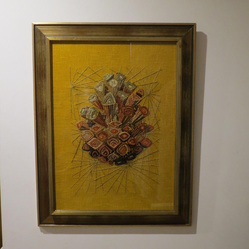 Skandinavische schwedische Wandbehang Crewel-Bilder-Wandkunst, 1960er Jahre im Angebot 3