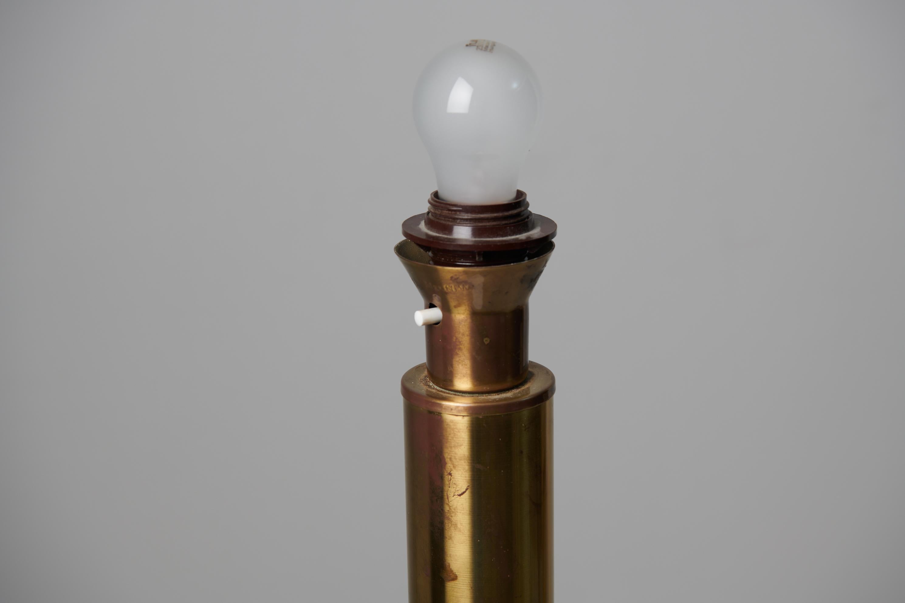 20th Century Scandinavian Swedish Modern Brass Elarmatur Kosta Table Lamp For Sale
