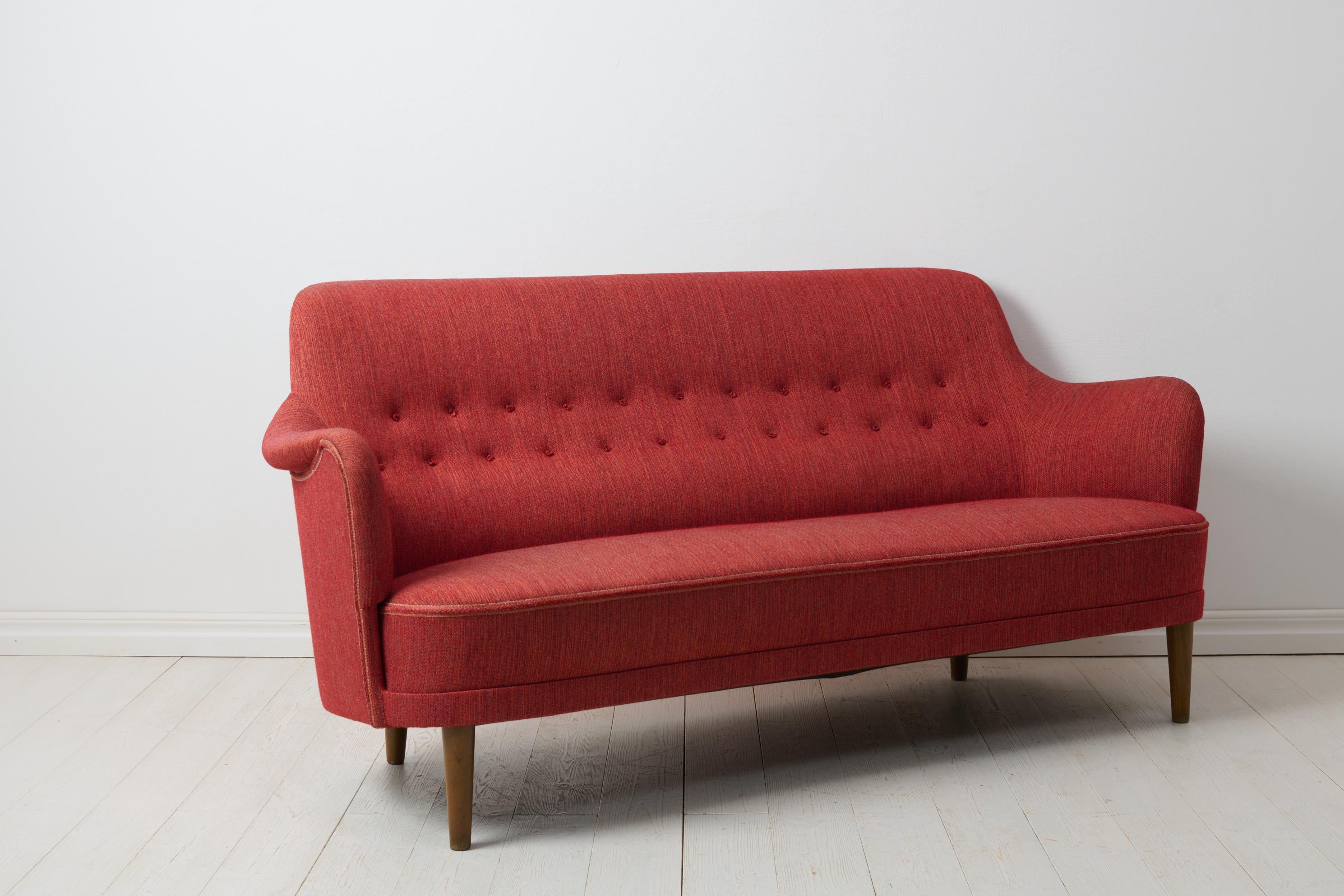 Scandinavian Swedish Modern Sofa “Samsas” by Carl Malmsten for O.H Sjögren In Good Condition For Sale In Kramfors, SE
