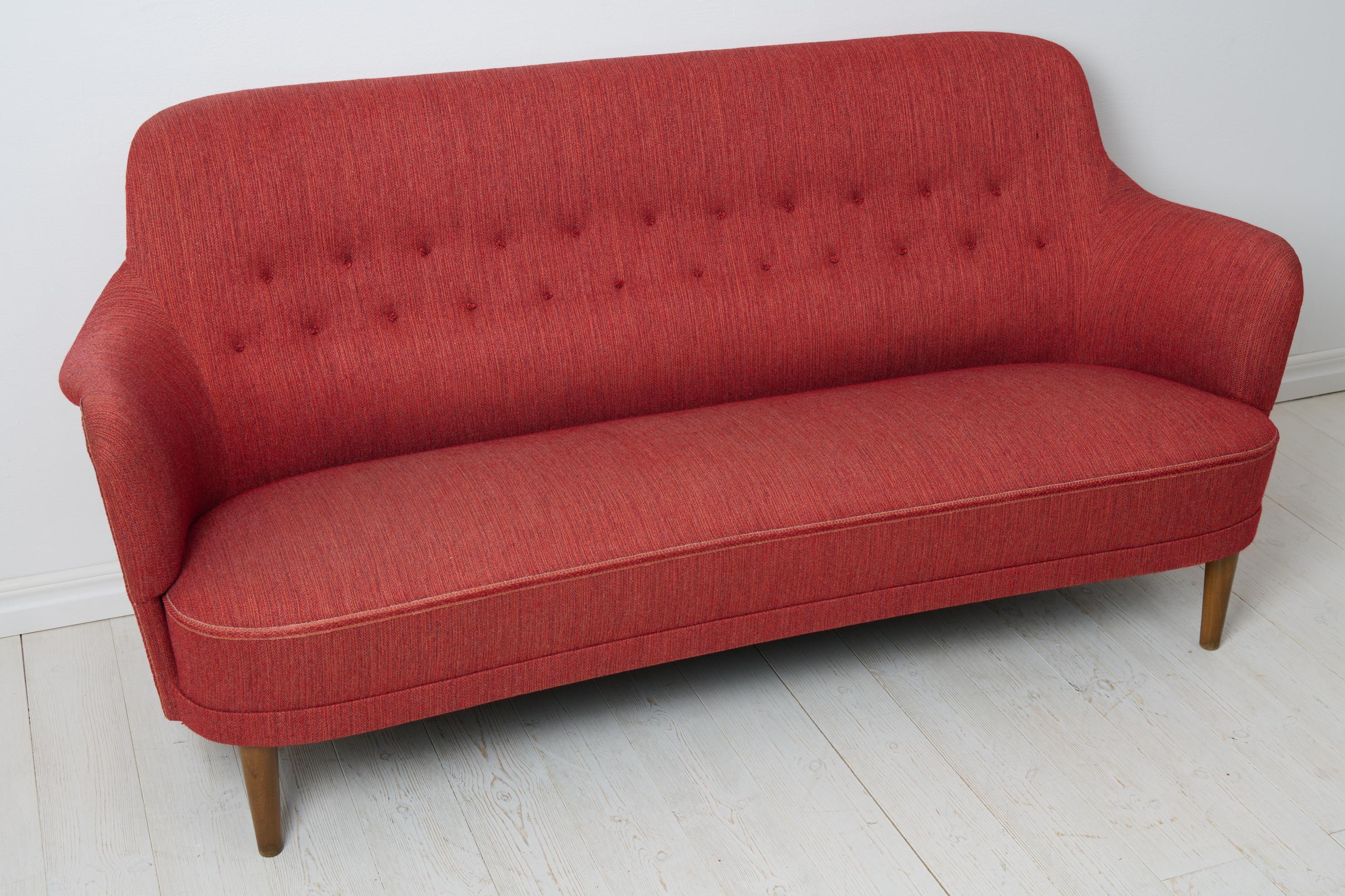 20th Century Scandinavian Swedish Modern Sofa “Samsas” by Carl Malmsten for O.H Sjögren For Sale