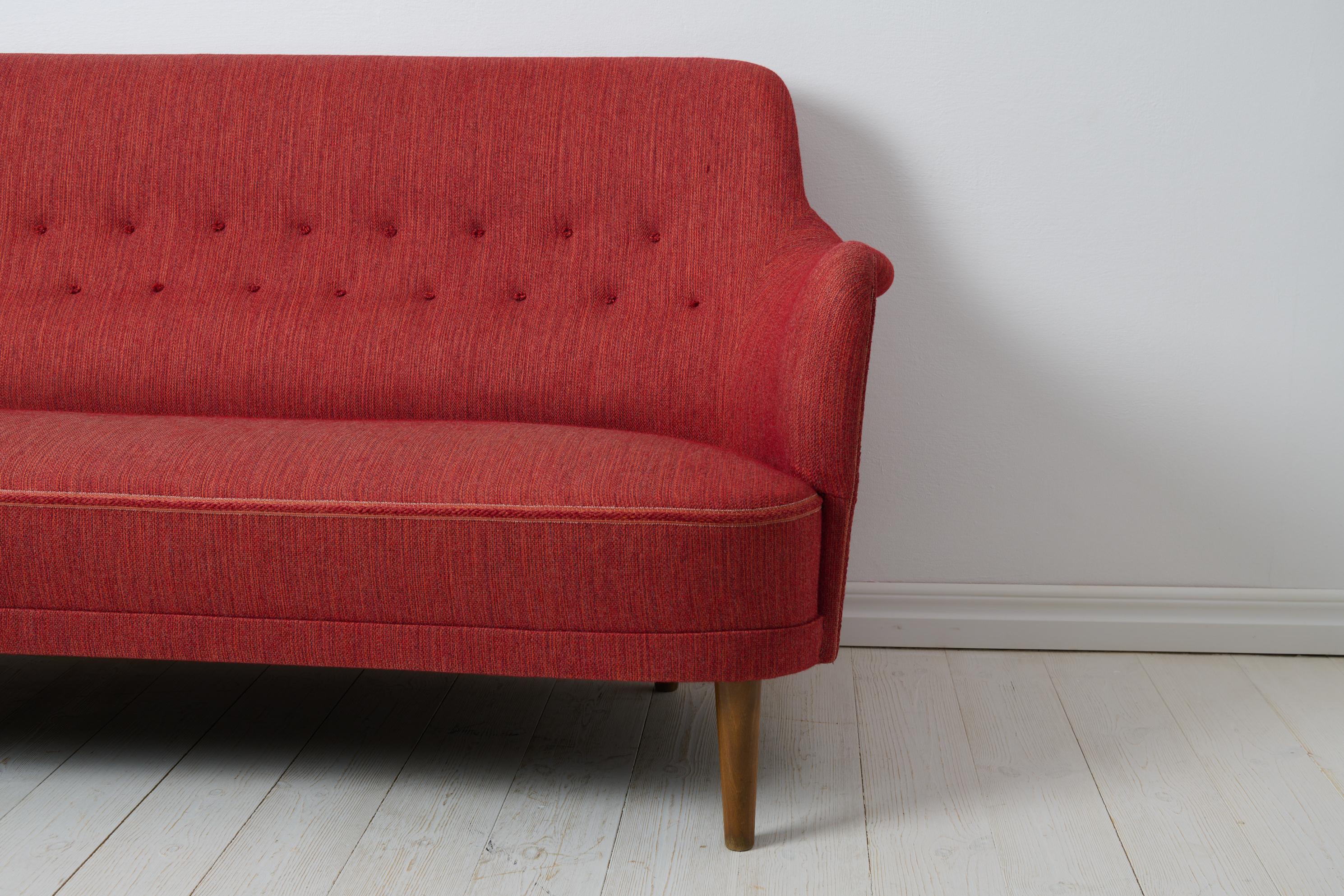 Scandinavian Swedish Modern Sofa “Samsas” by Carl Malmsten for O.H Sjögren For Sale 3