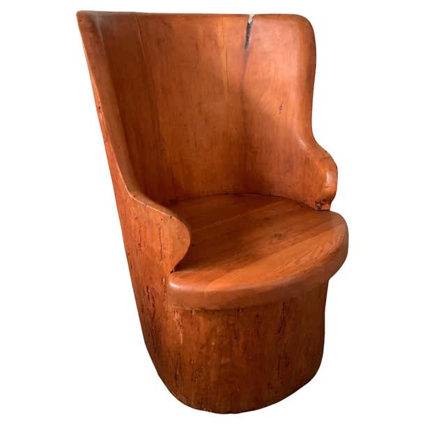 Scandinavian Swedish pine log stump chair "kubbstol" 1970s For Sale at ...