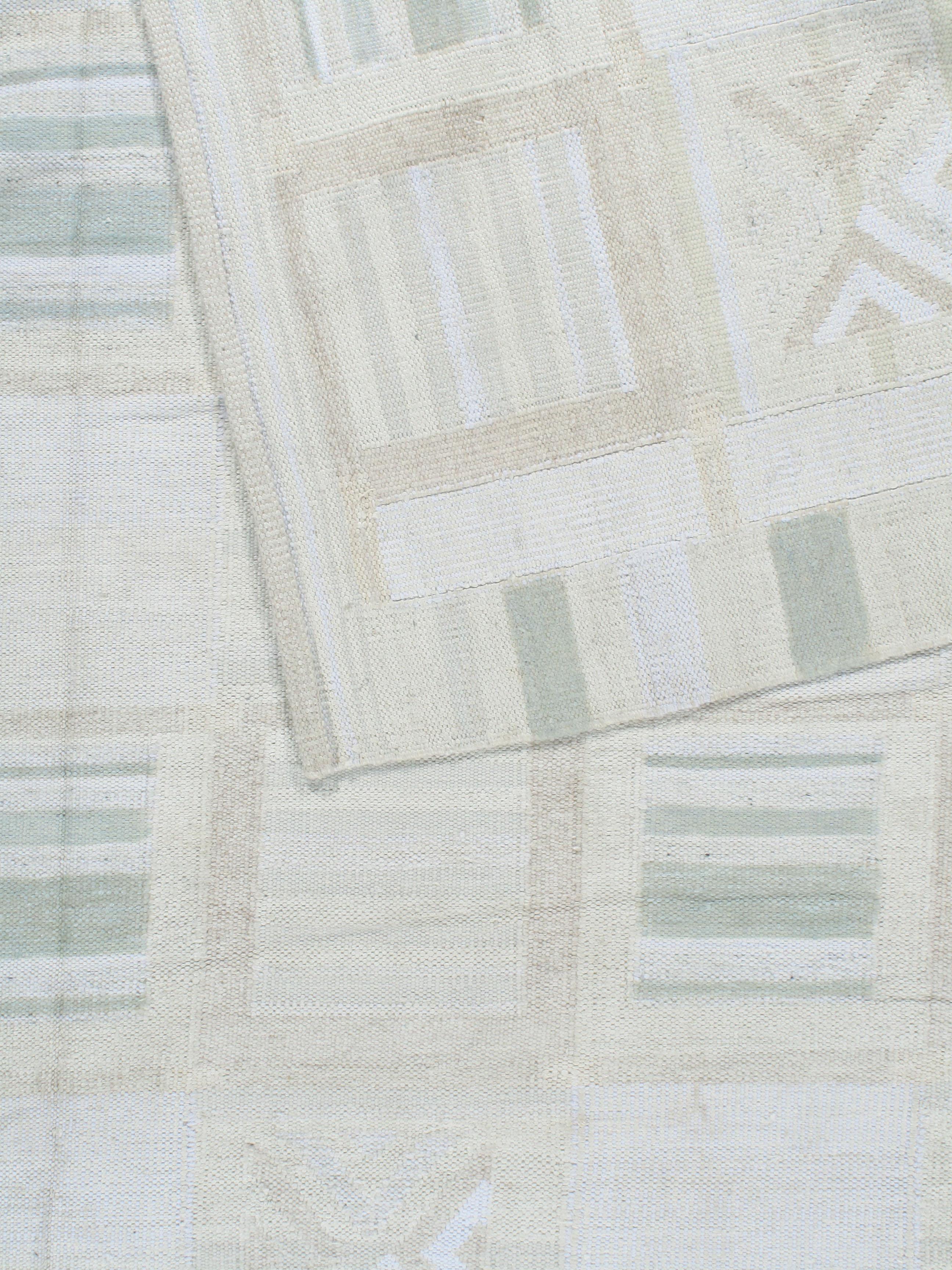 Tissé à la main Tapis de collection déco scandinave de style suédois à tissage plat  11'7 x 14'9 en vente