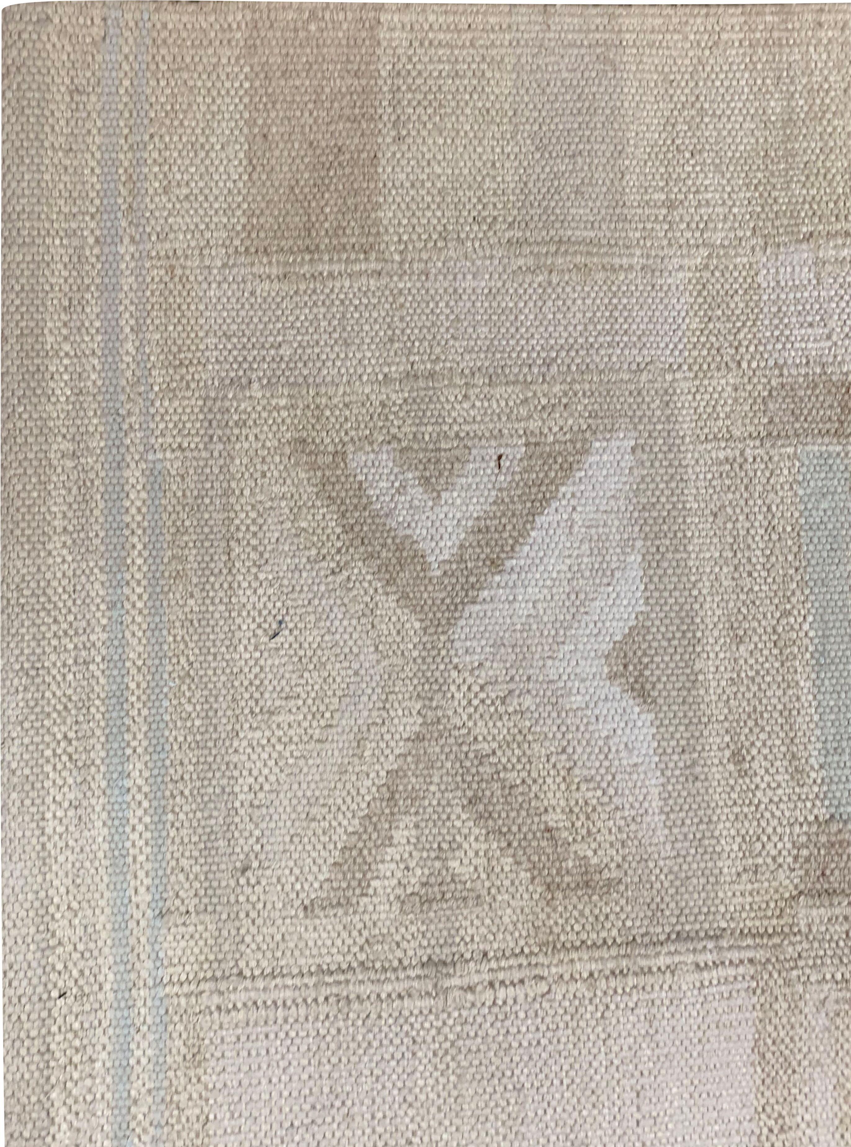 Indiano Scandinavo in stile svedese a trama piatta  Tappeto Deco  8' x 10' in vendita