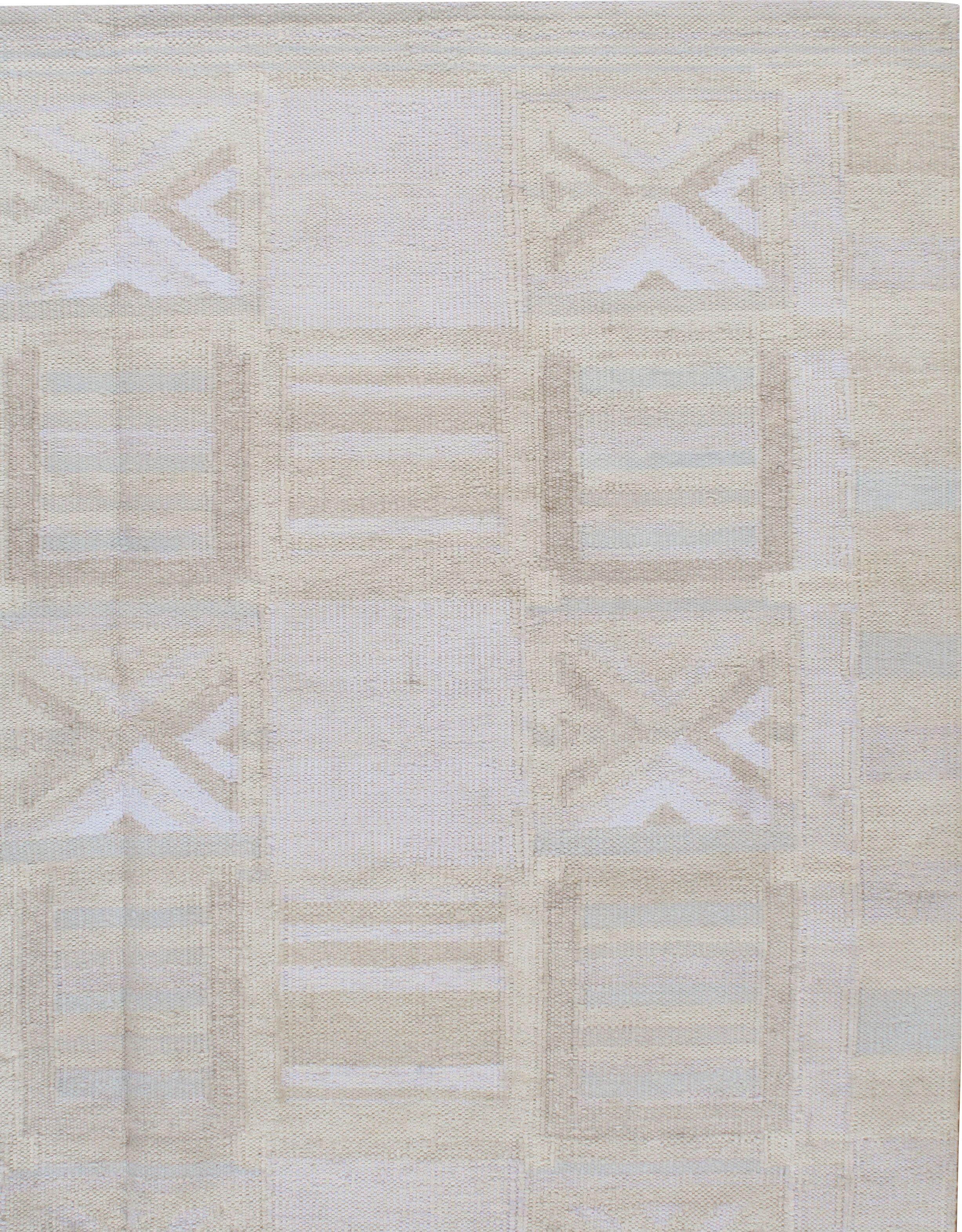 Tessuto a mano Scandinavo in stile svedese a trama piatta  Tappeto Deco  8' x 10' in vendita