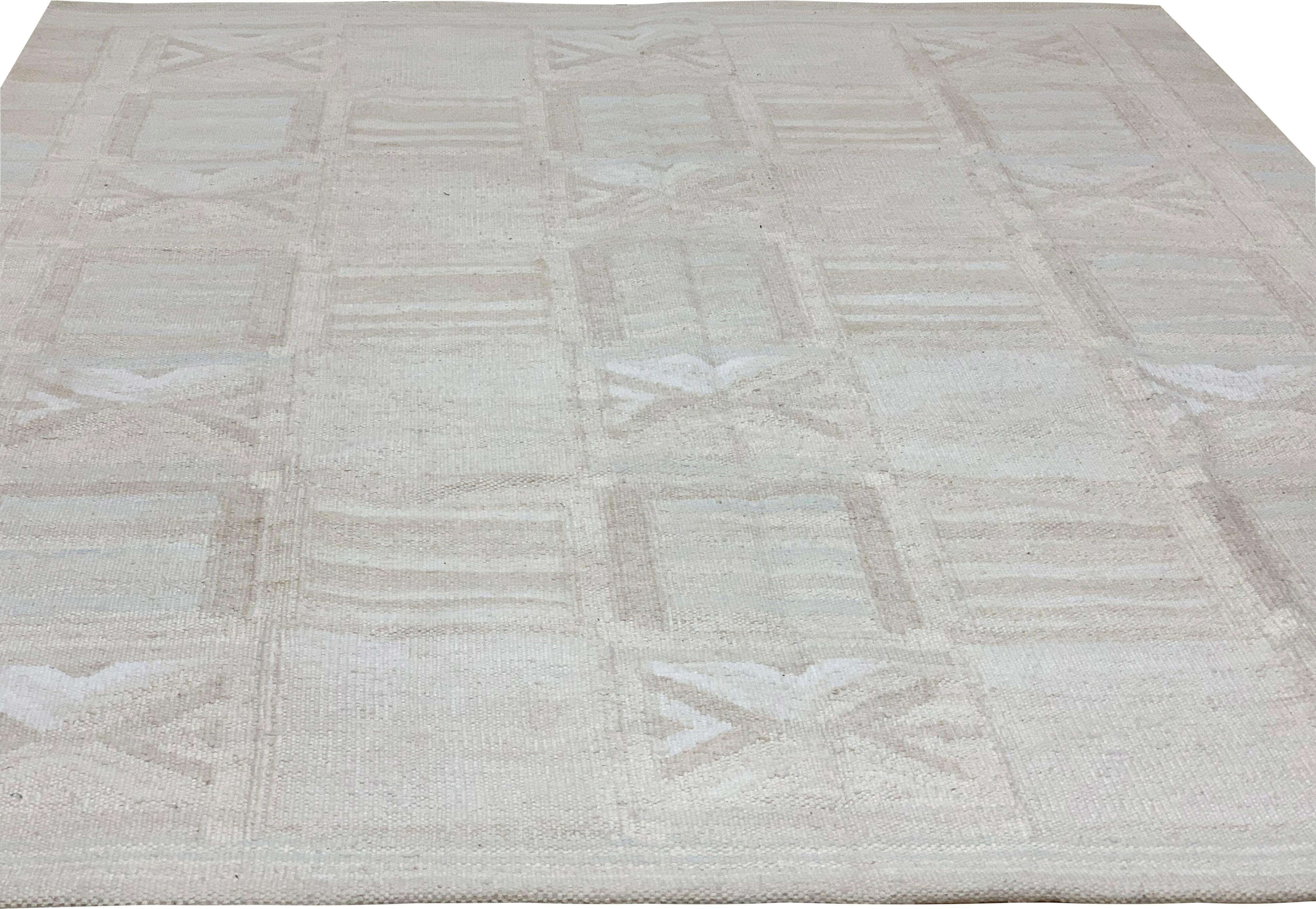 Scandinavo in stile svedese a trama piatta  Tappeto Deco  8' x 10' In condizioni Nuovo in vendita a New York, NY