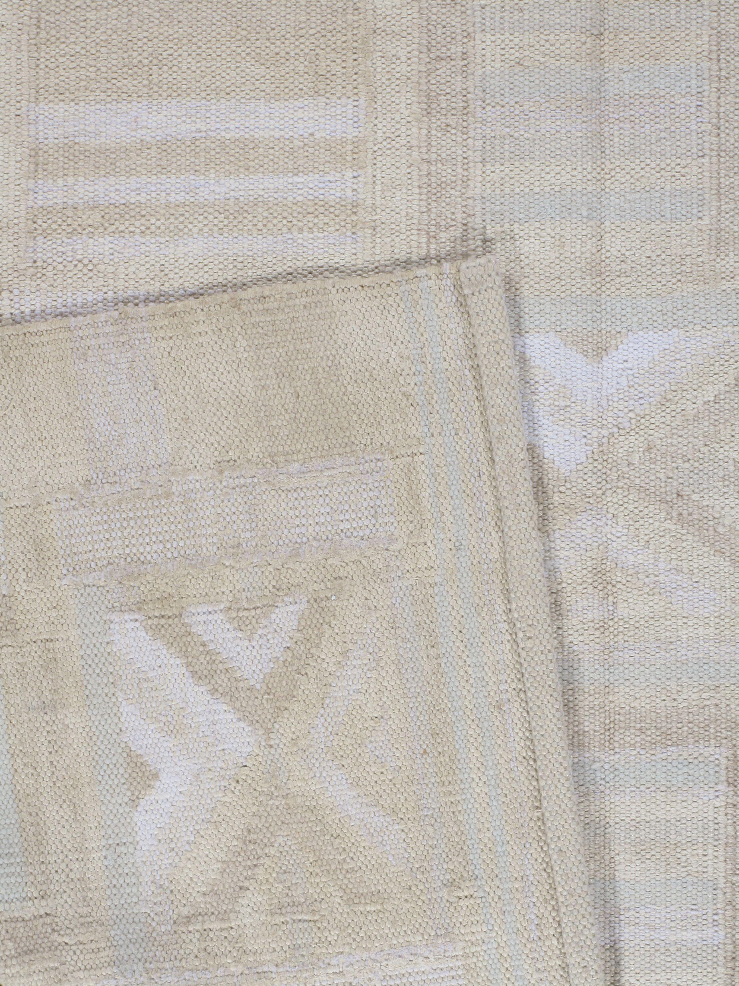 Lana Scandinavo in stile svedese a trama piatta  Tappeto Deco  8' x 10' in vendita