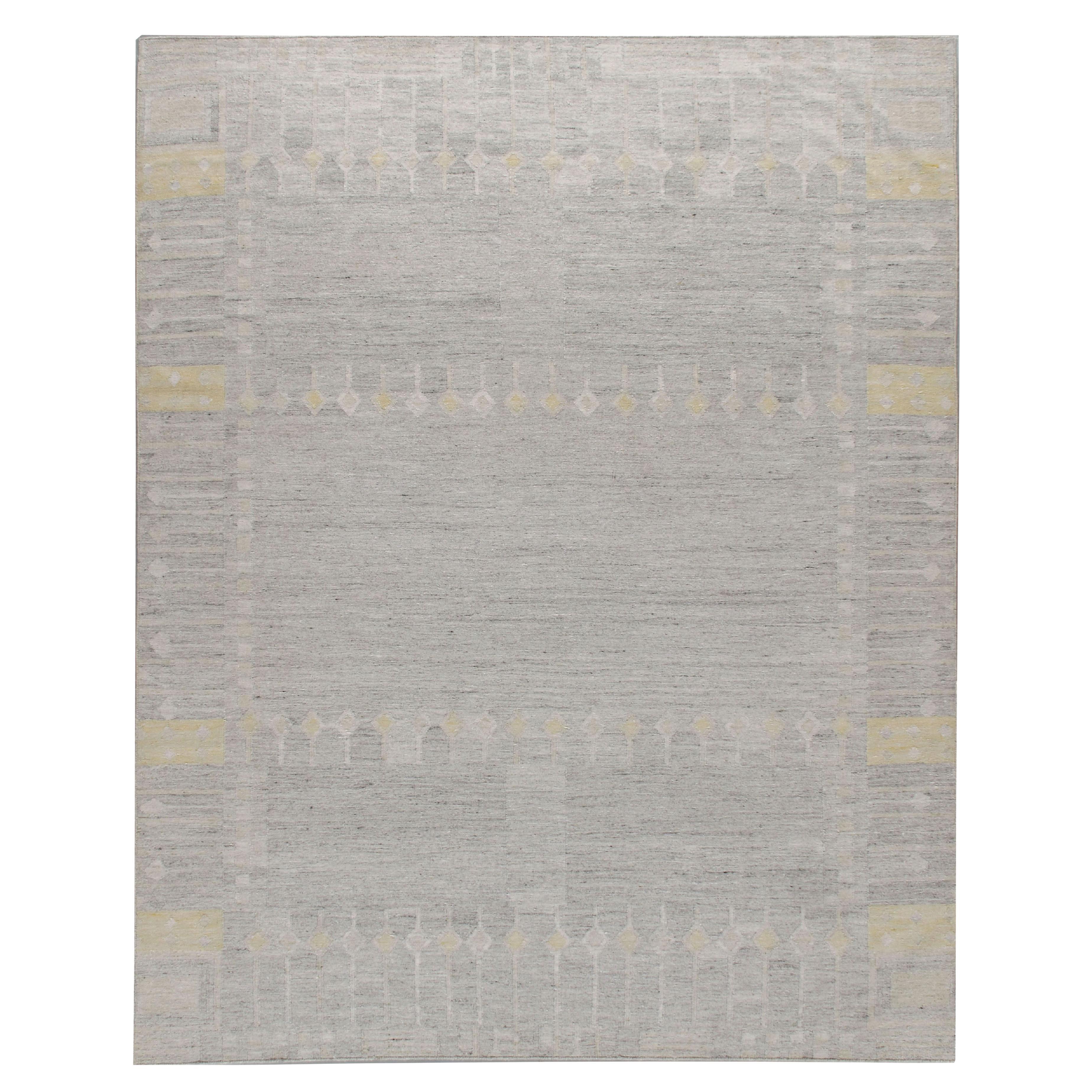 Scandinavian Swedish Style Flatweave Deco Rug 8' x 10'