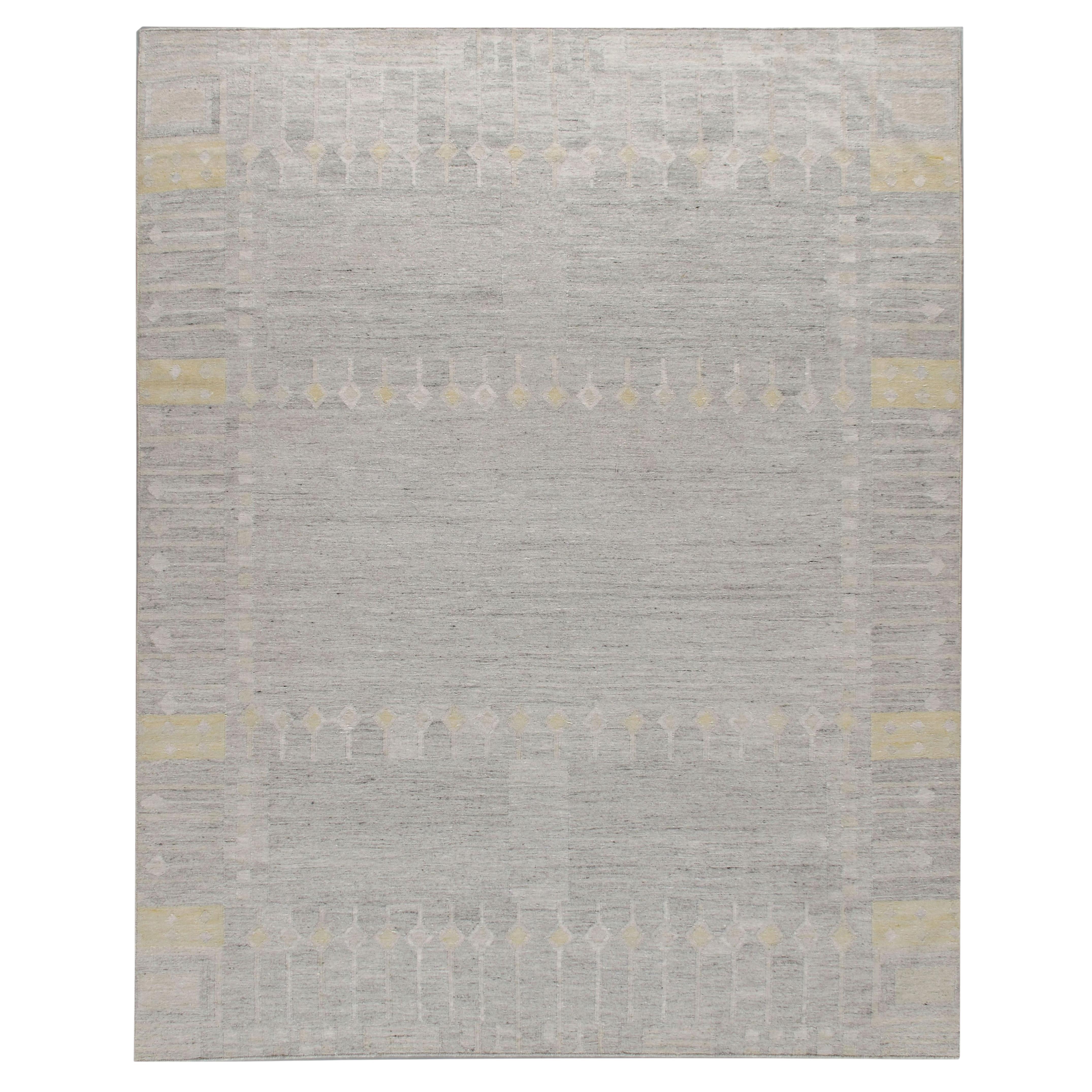 Scandinavian Swedish Style Flatweave Deco Rug 8' x 10'
