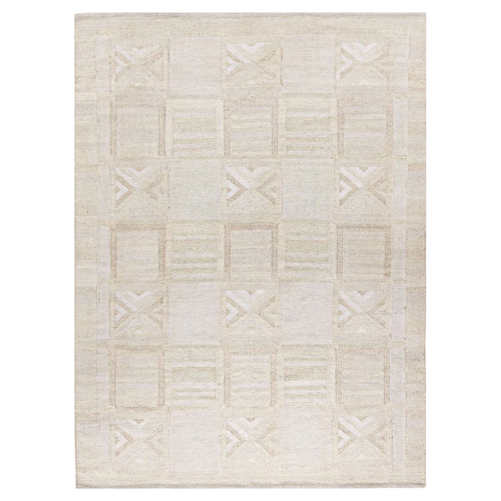 Scandinavian Swedish Style Flatweave Deco Rug  9' x 12'