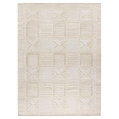 Scandinavian Swedish Style Flatweave Deco Rug  9' x 12'