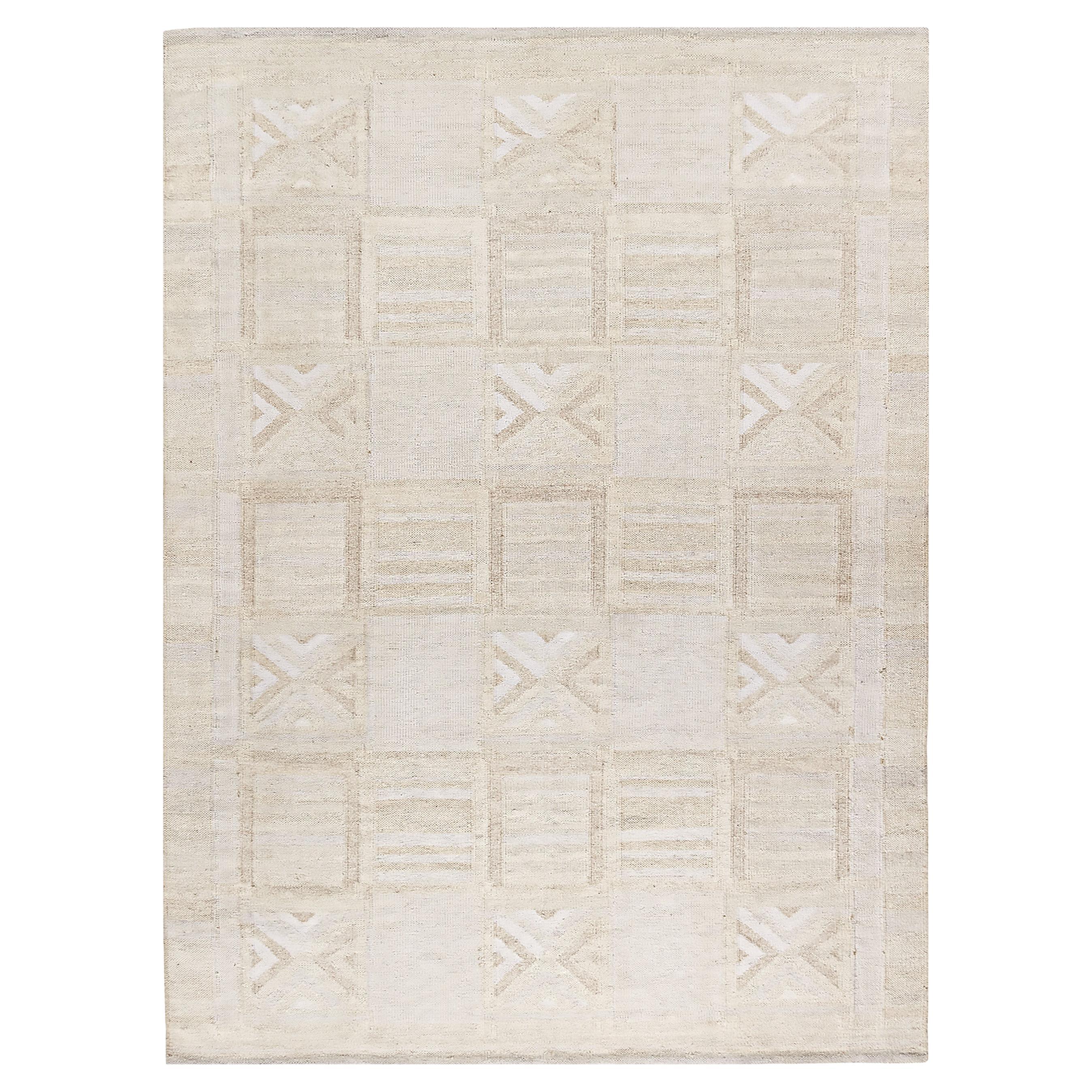 Scandinavian Swedish Style Flatweave Deco Rug  9' x 12'